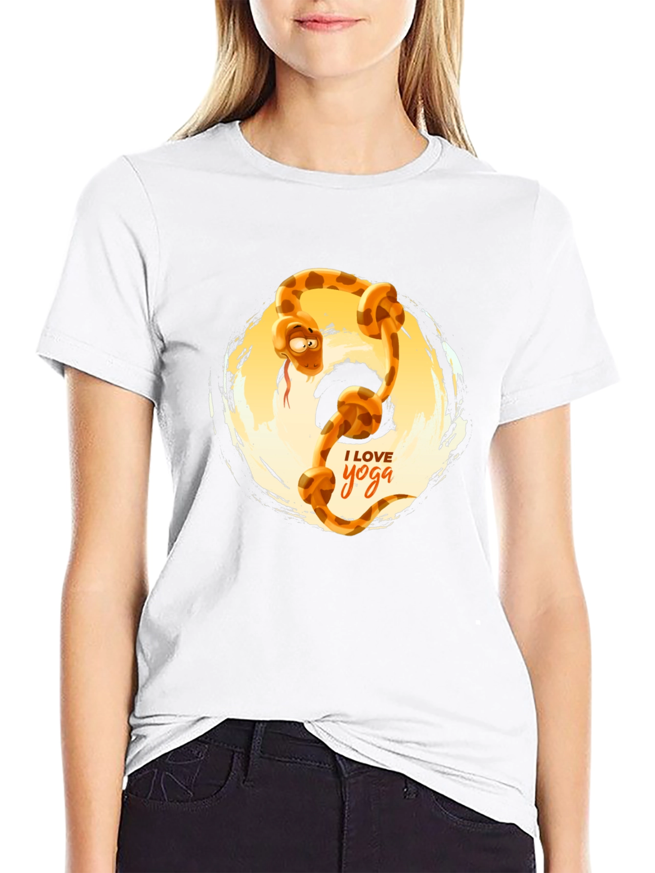 Yoga Snake T-Shirt - Funny Snake Design Tee