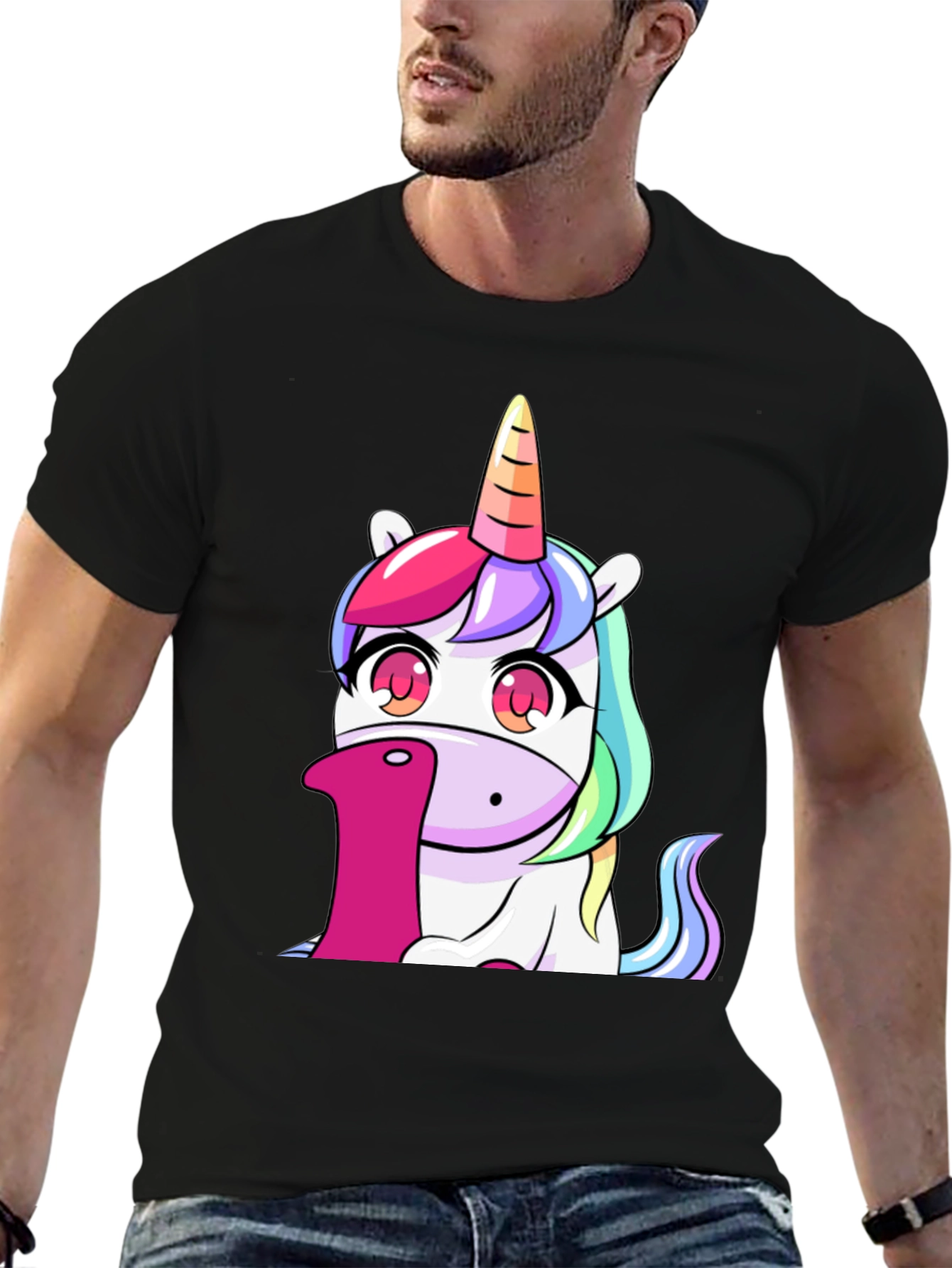 Unicorn Number 1 Black T-Shirt