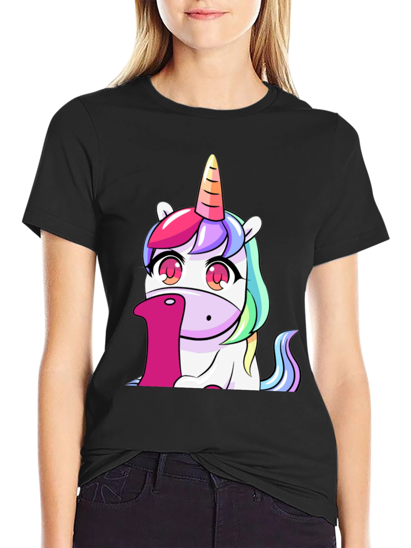 Unicorn Number 1 Black T-Shirt
