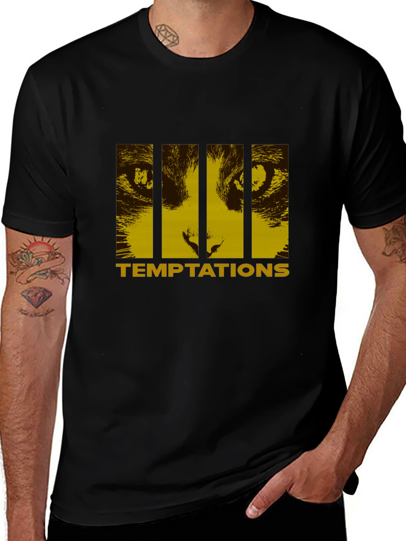 Temptations Cat Eyes T-Shirt - Unique Design