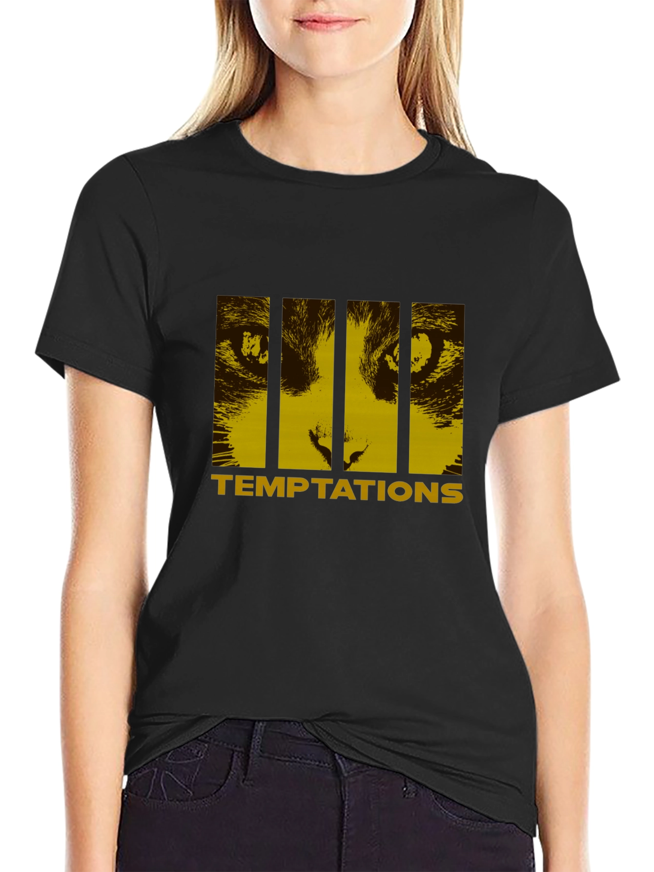 Temptations Cat Eyes T-Shirt - Unique Design