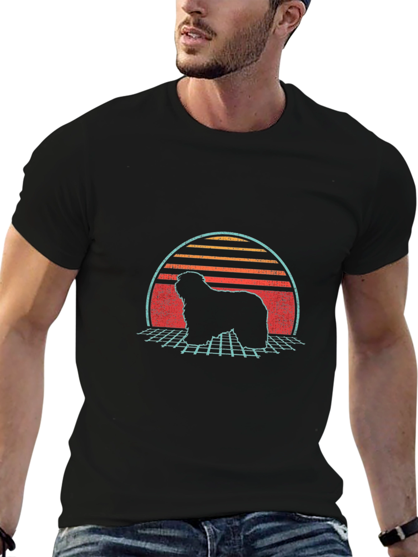 Retro Dog Silhouette Graphic Tee