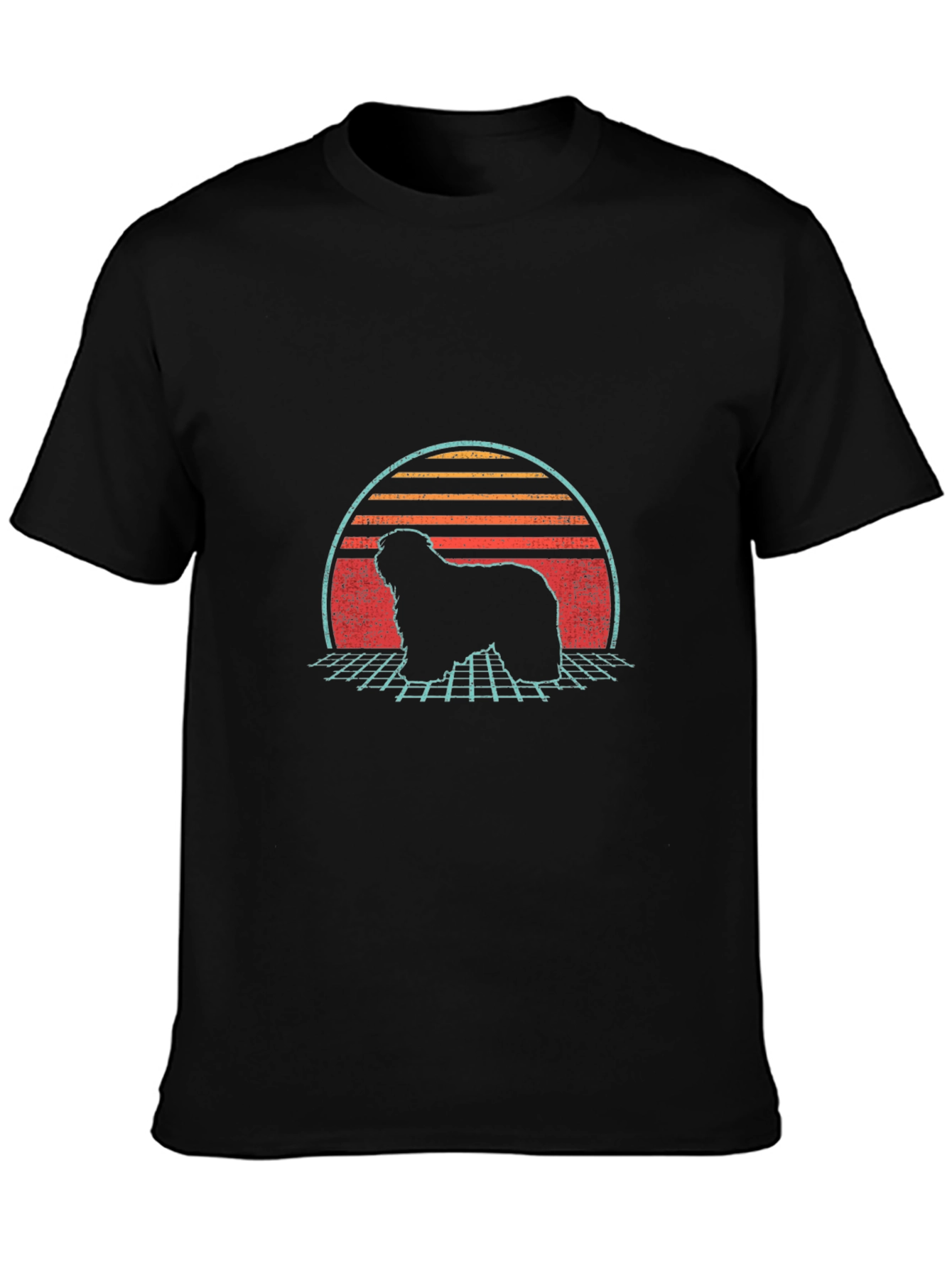 Retro Dog Silhouette Graphic Tee