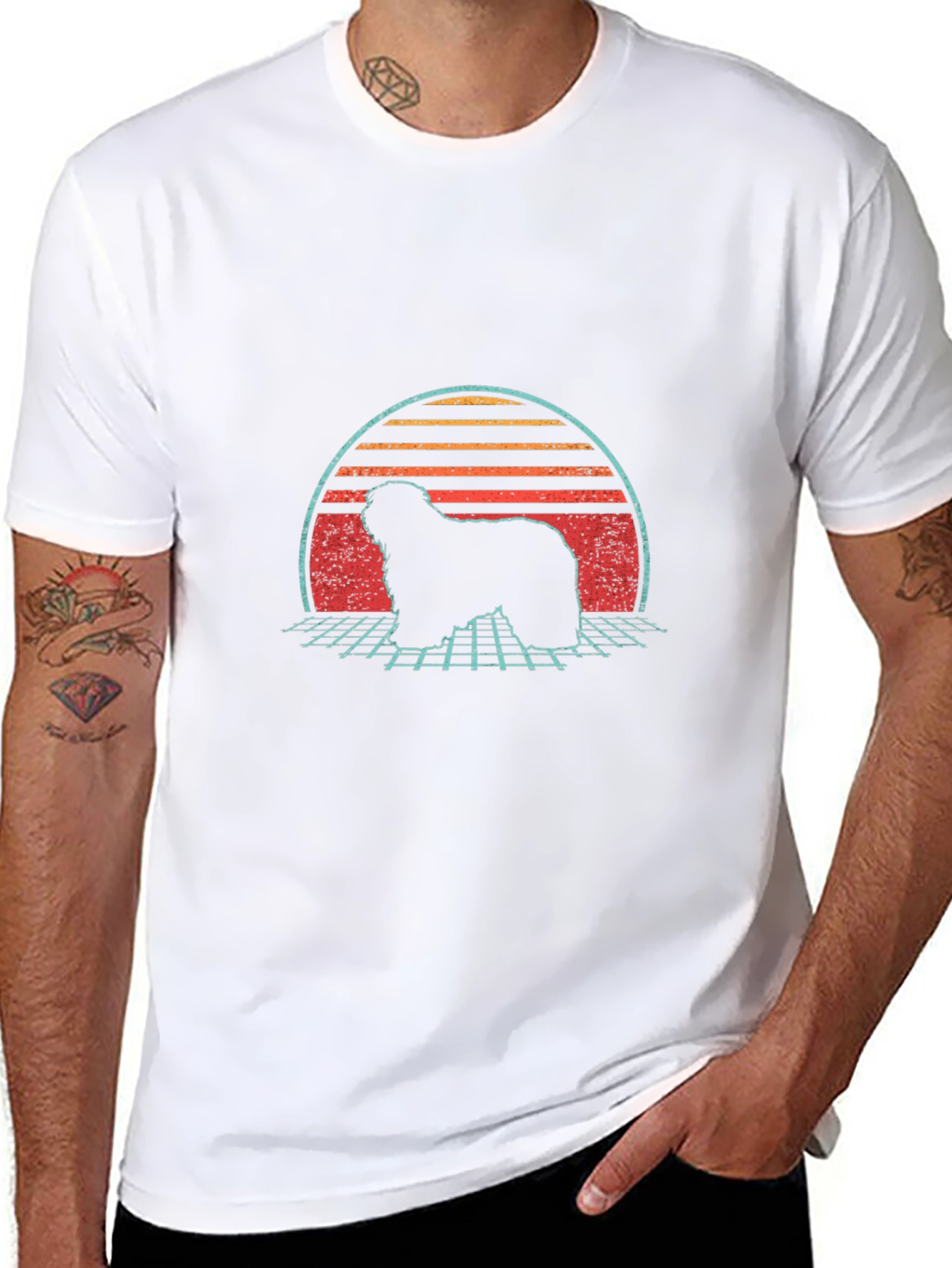 Retro Dog Silhouette Graphic Tee