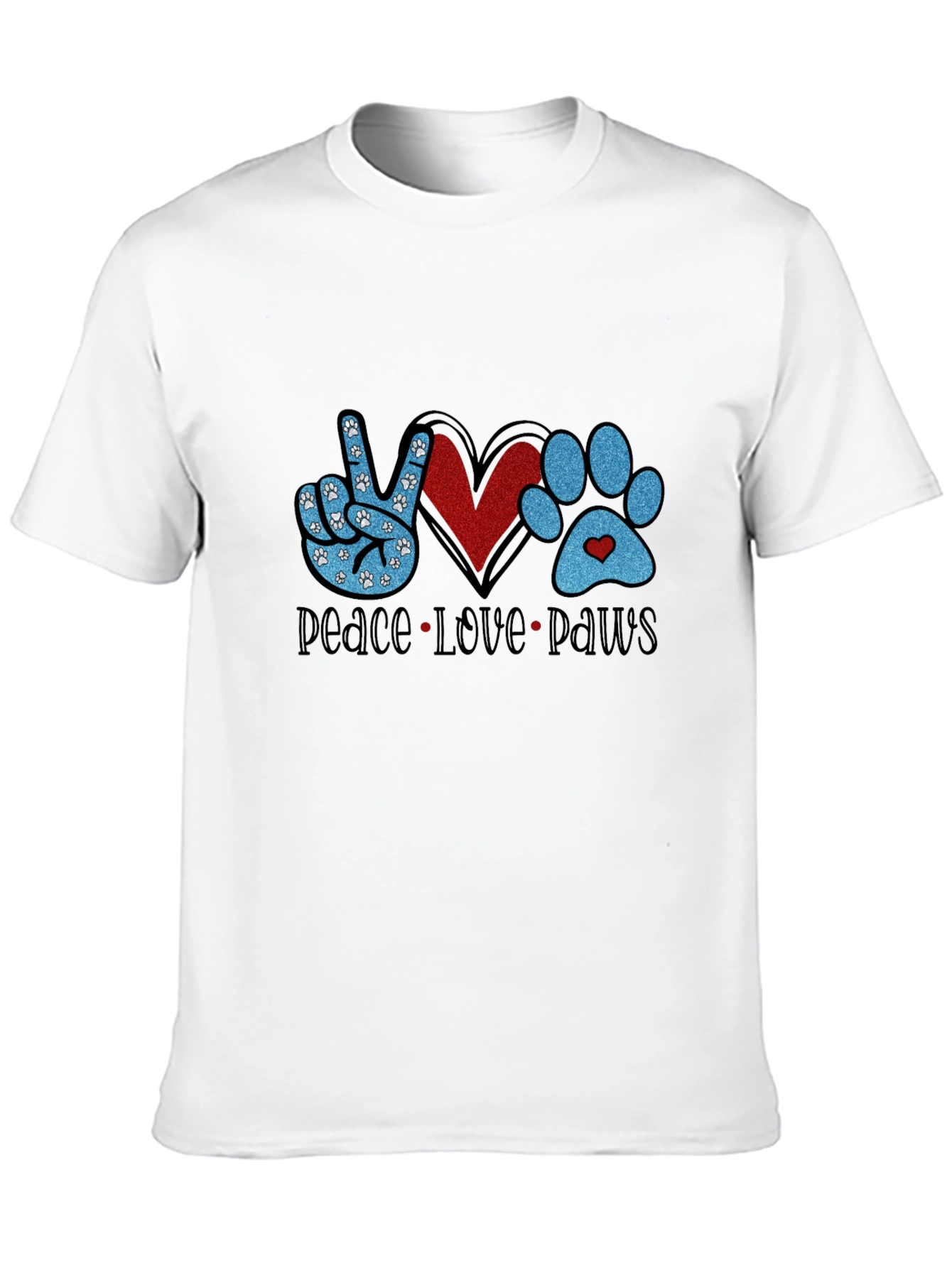 Peace Love Paws Graphic T-Shirt