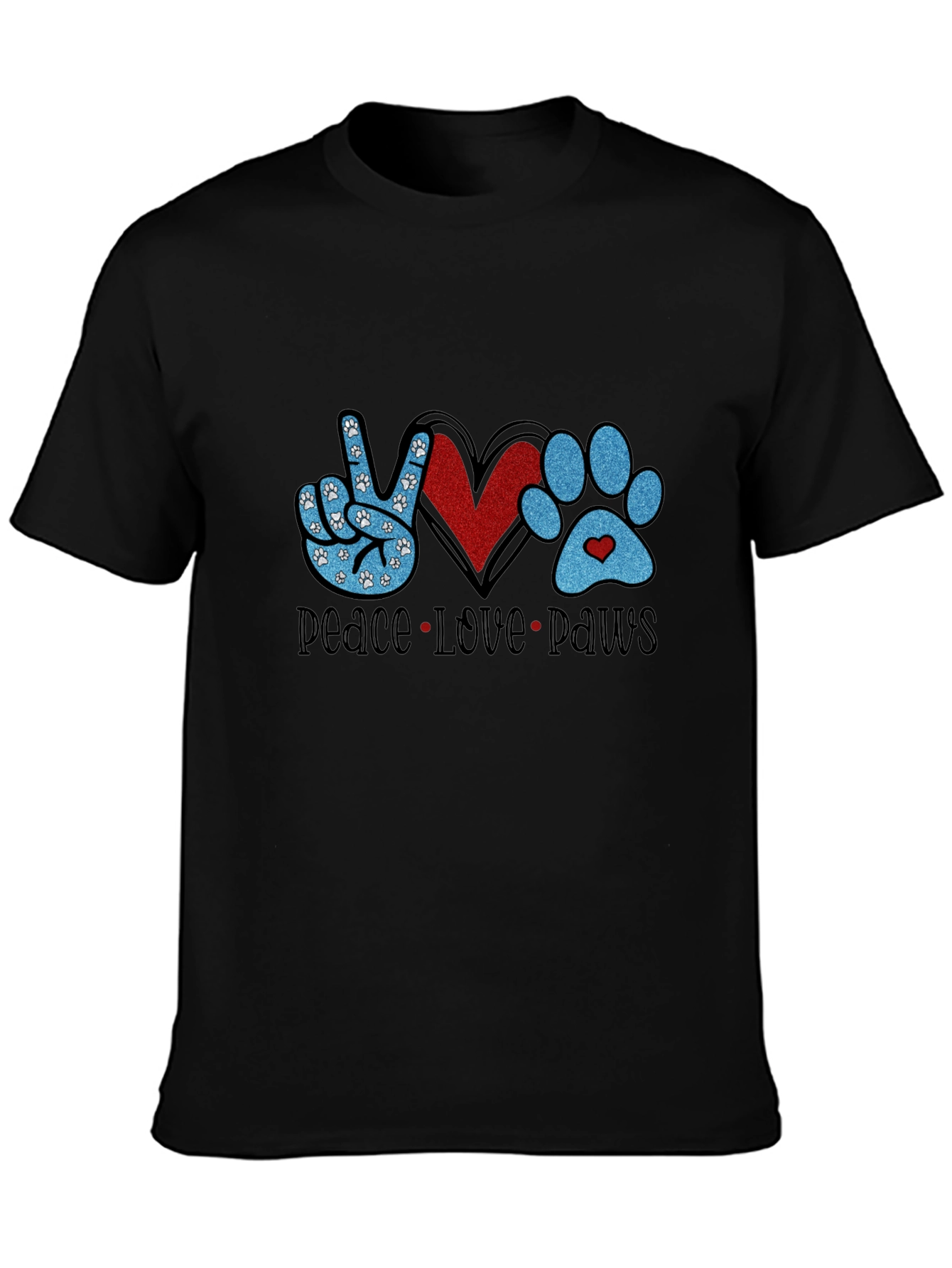 Peace Love Paws Graphic T-Shirt