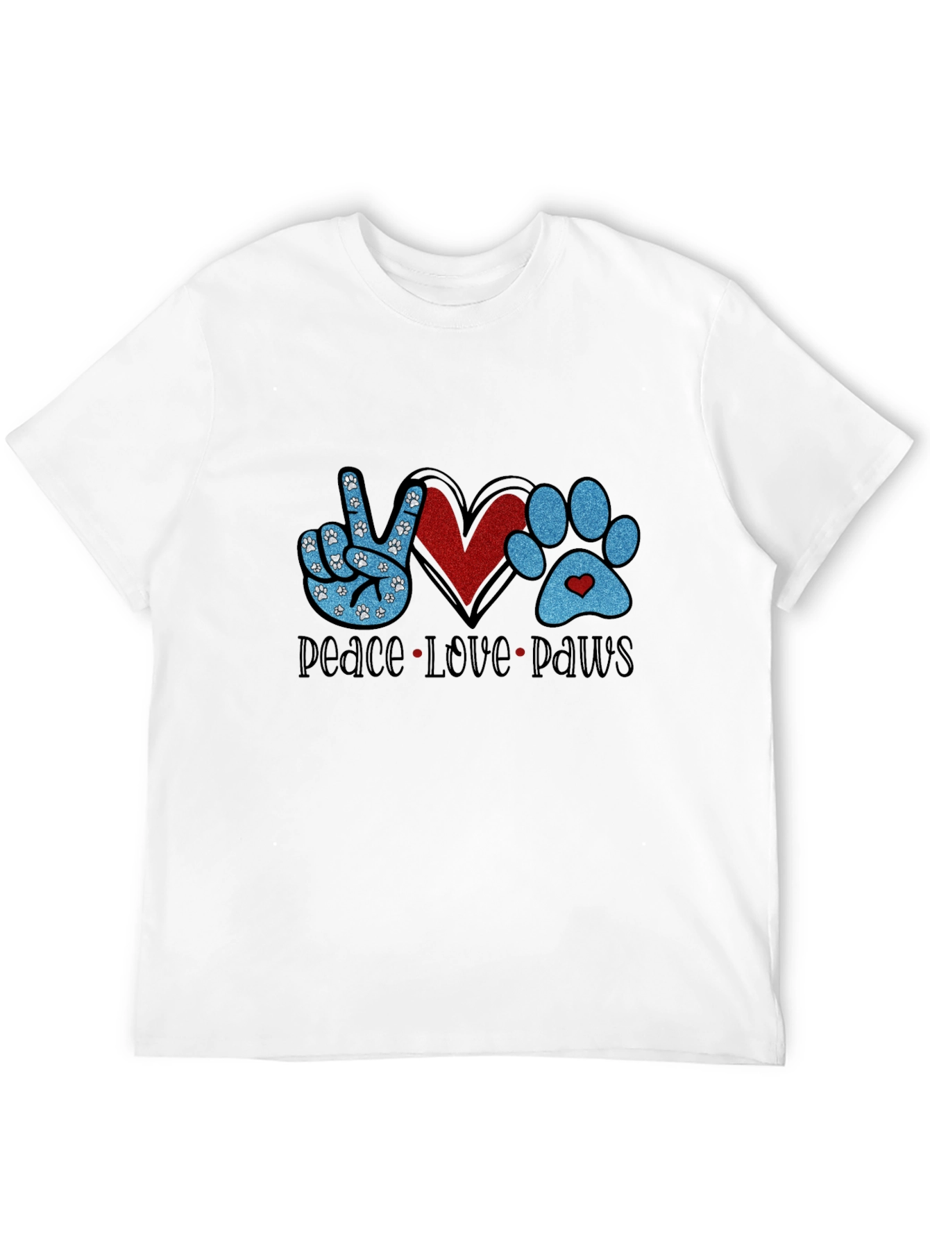 Peace Love Paws Graphic T-Shirt
