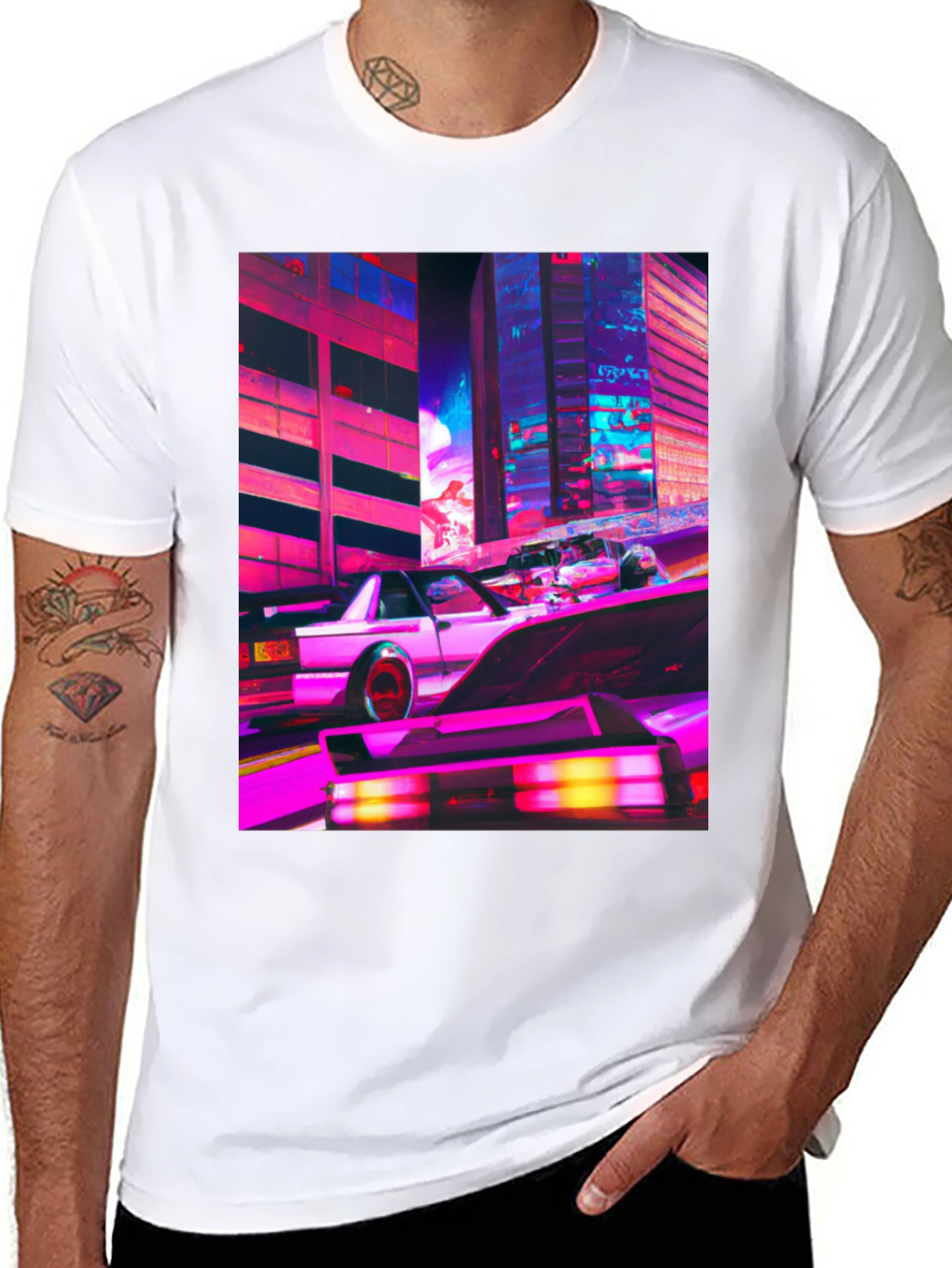 Cyberpunk Car Graphic Tee