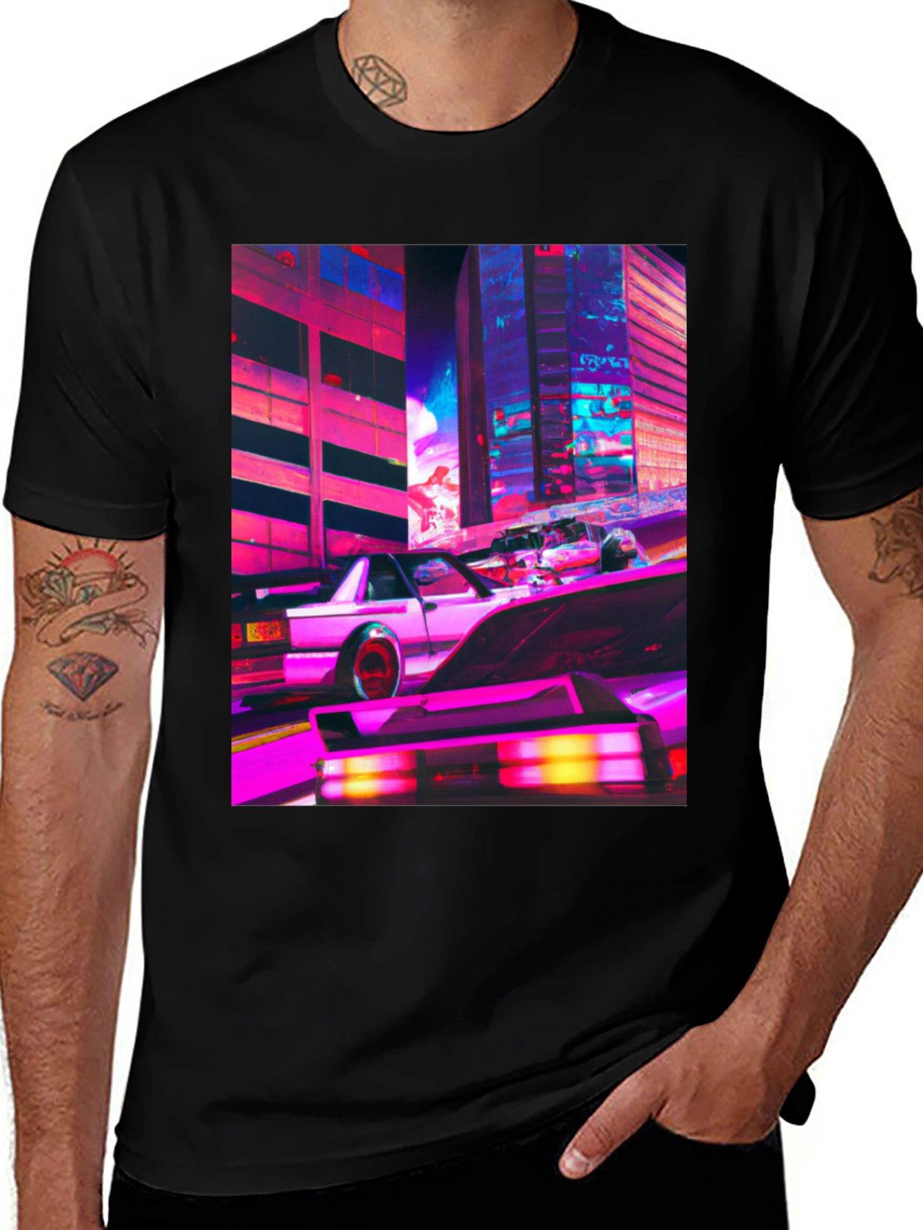 Cyberpunk Car Graphic Tee
