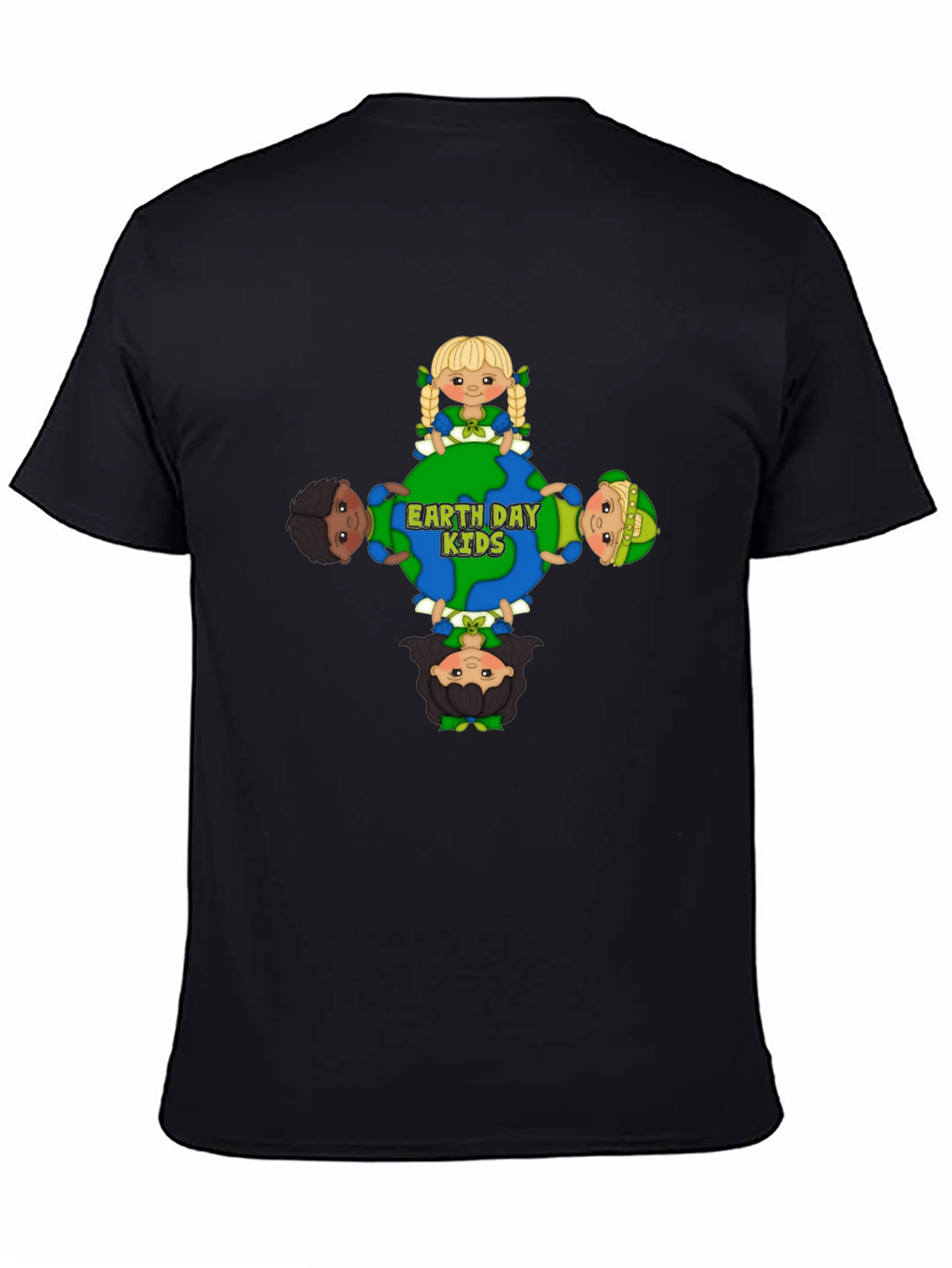 Earth Day Kids Graphic Tee - Black Unisex T-Shirt