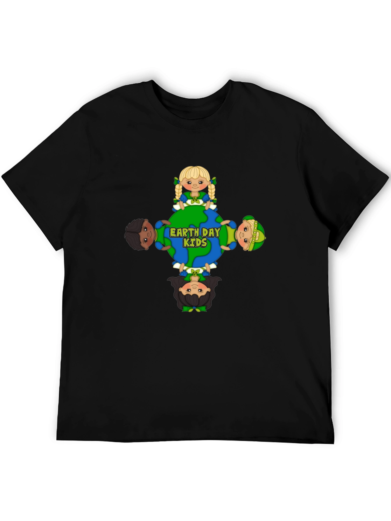 Earth Day Kids Graphic Tee - Black Unisex T-Shirt