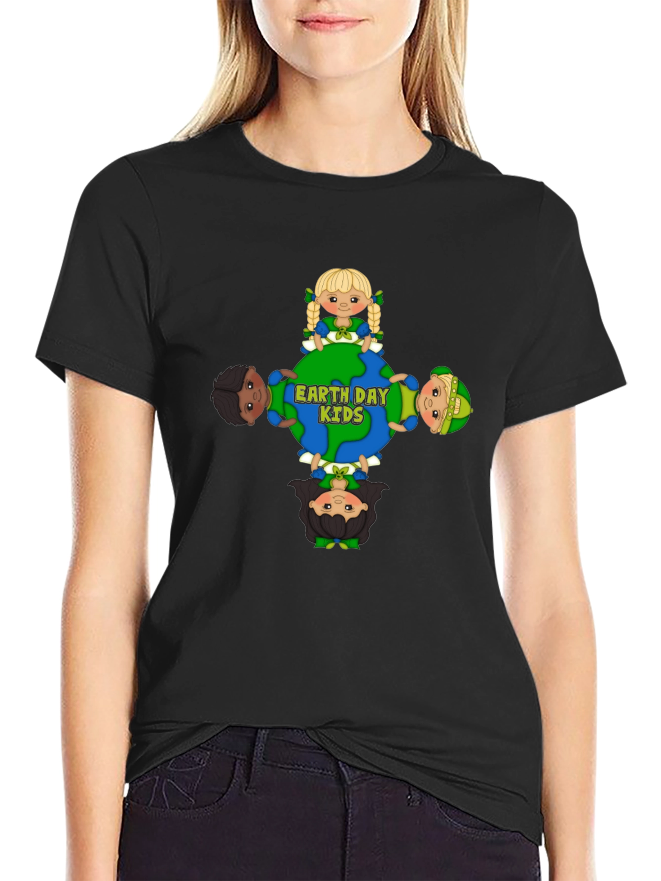 Earth Day Kids Graphic Tee - Black Unisex T-Shirt