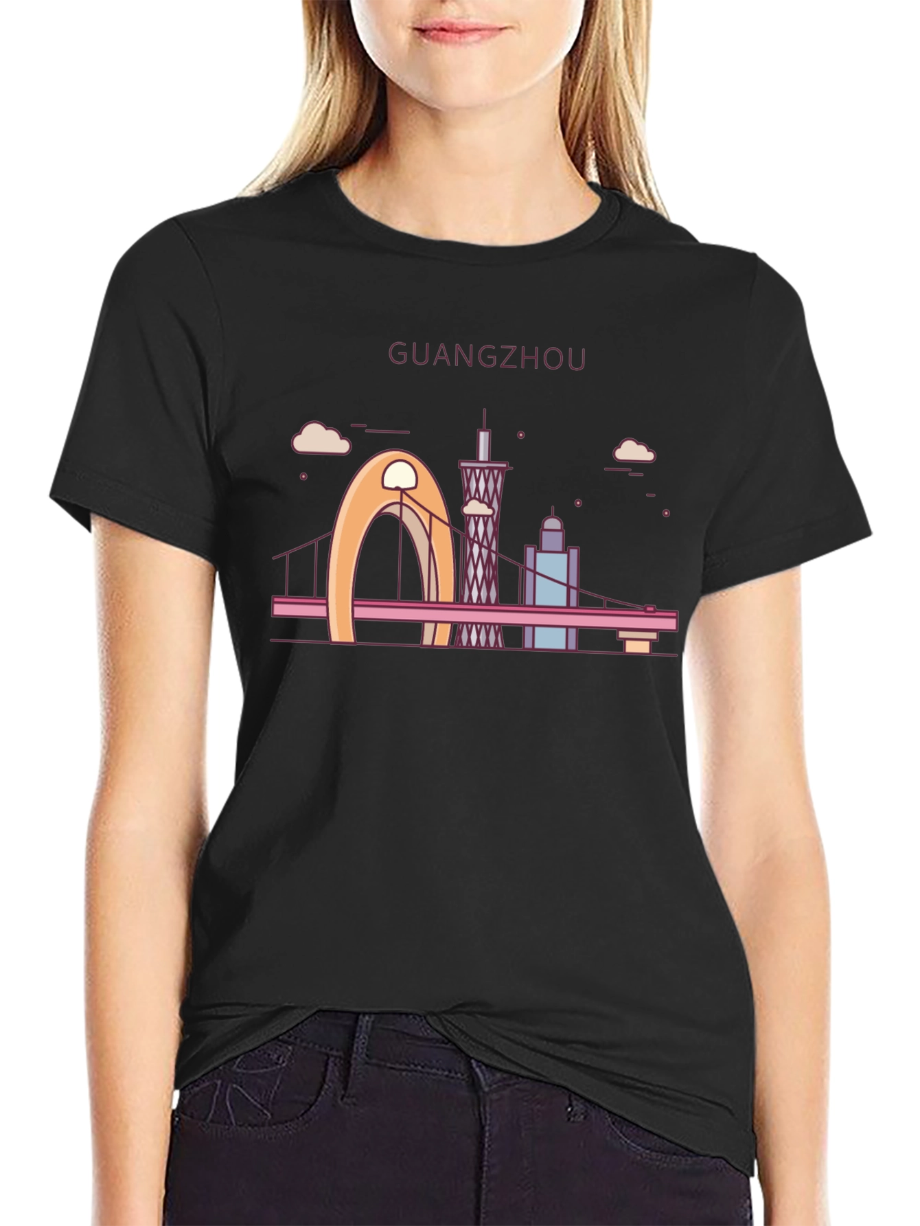 Guangzhou Skyline T-Shirt - Cityscape Graphic Tee