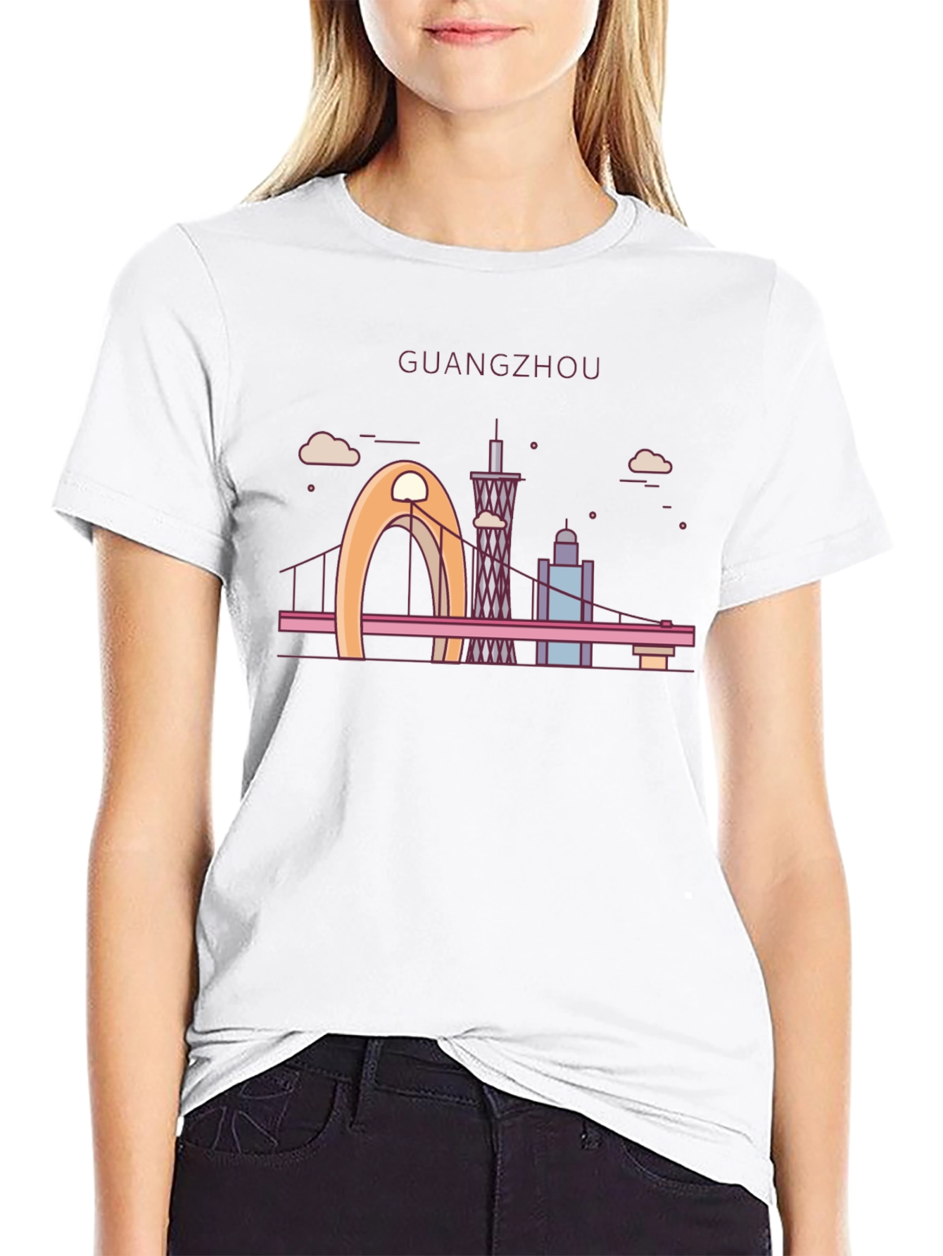 Guangzhou Skyline T-Shirt - Cityscape Graphic Tee