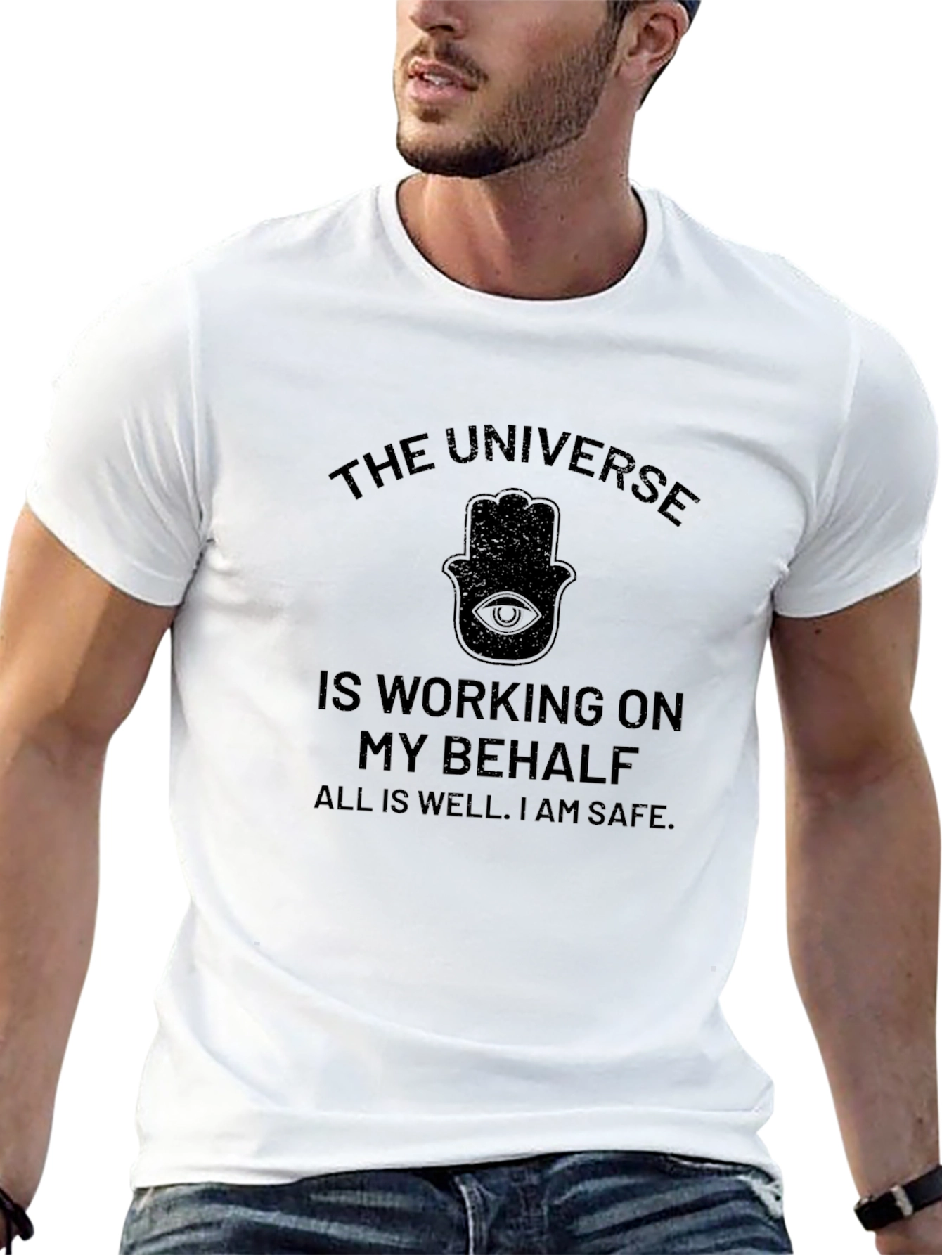 Universe Working on My Behalf Black T-Shirt