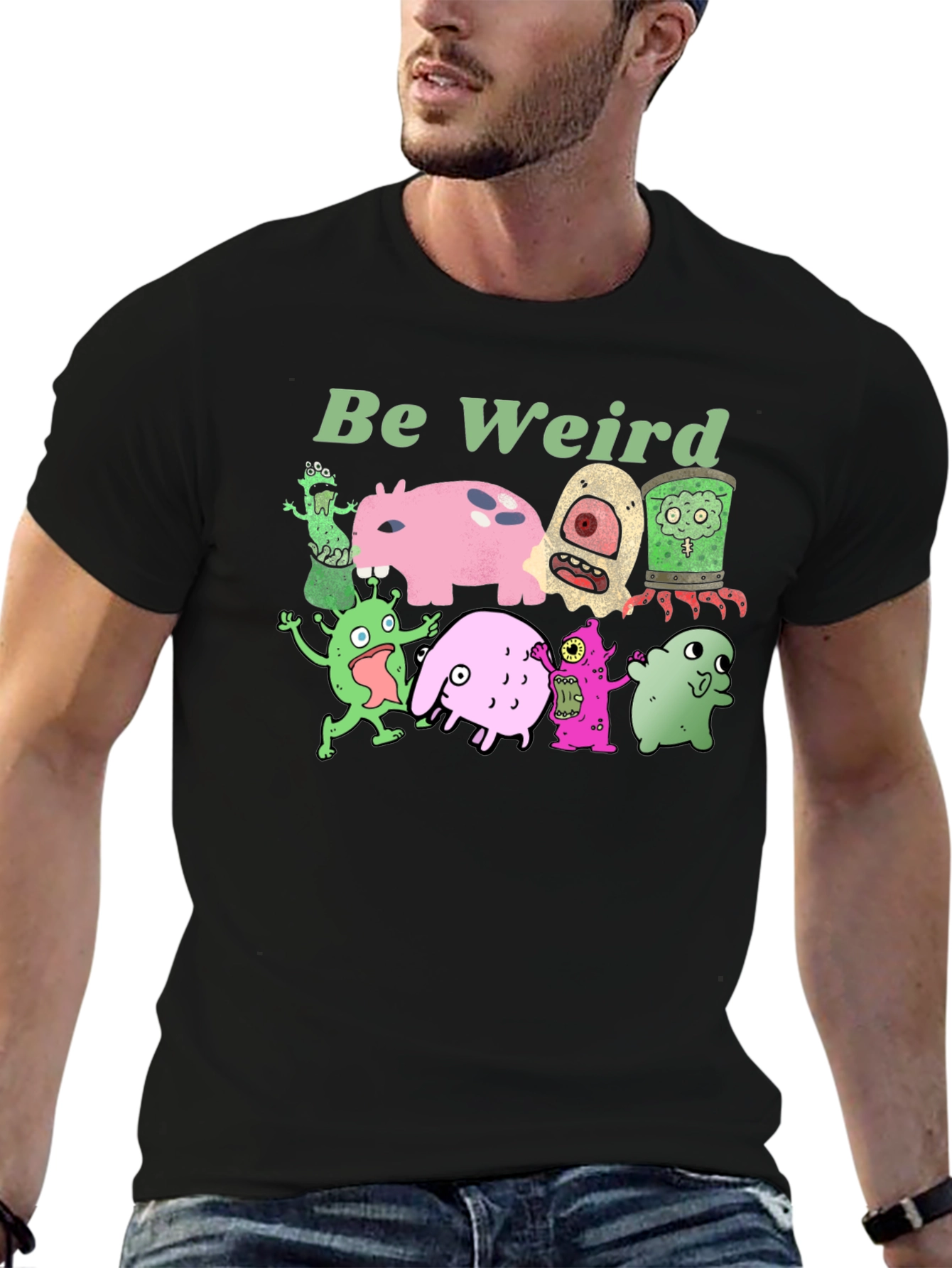 Be Weird Graphic Tee - Unique Monster Print
