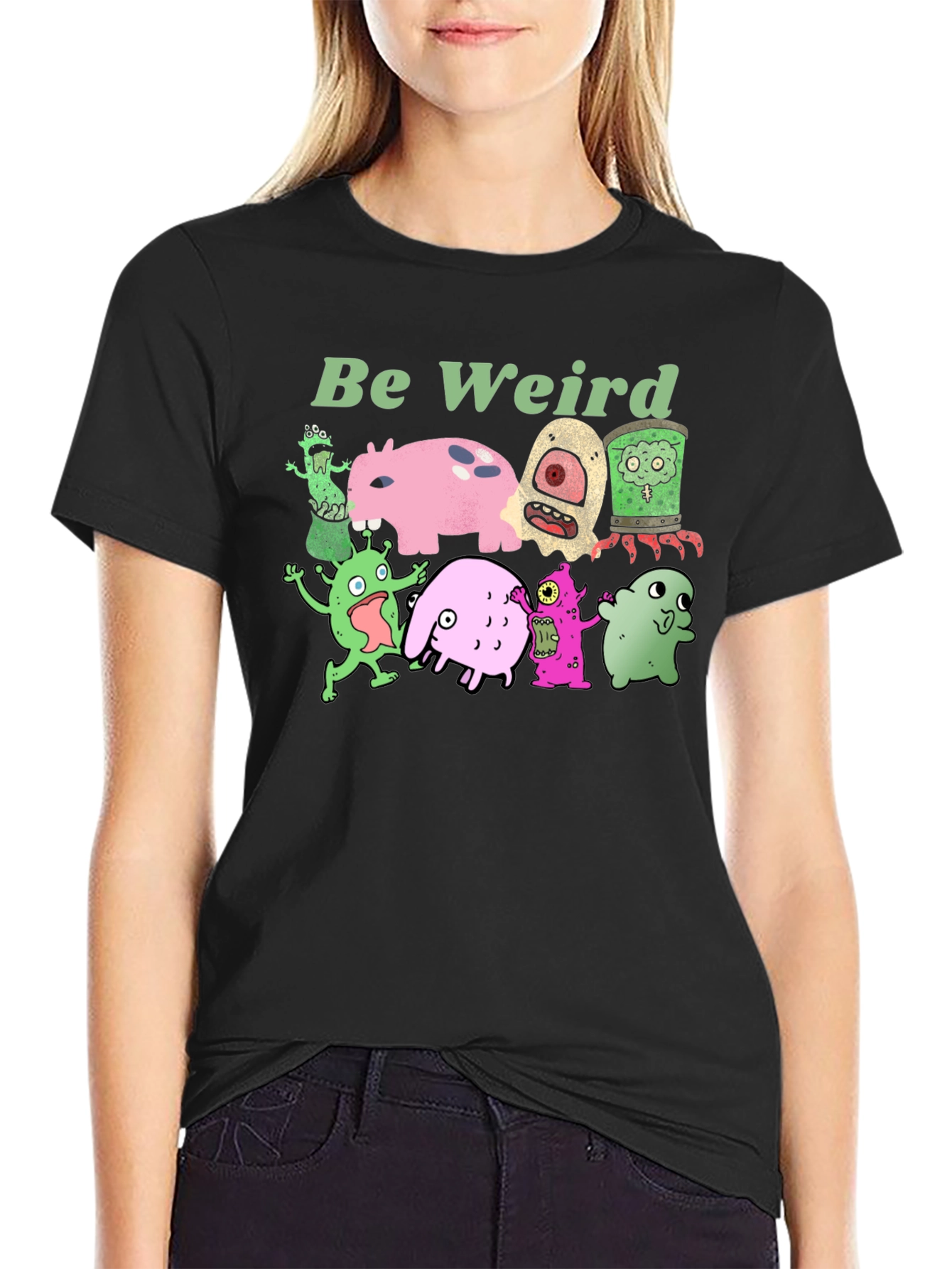 Be Weird Graphic Tee - Unique Monster Print