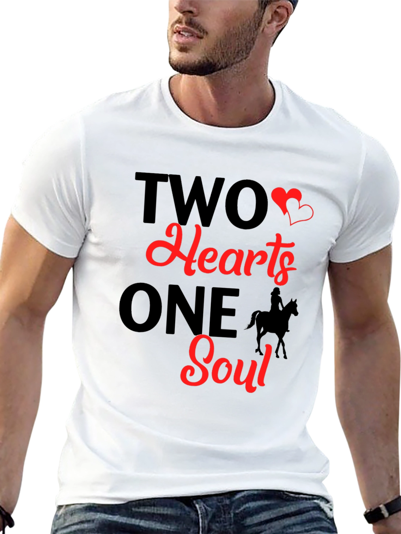 Two Hearts One Soul Graphic T-Shirt