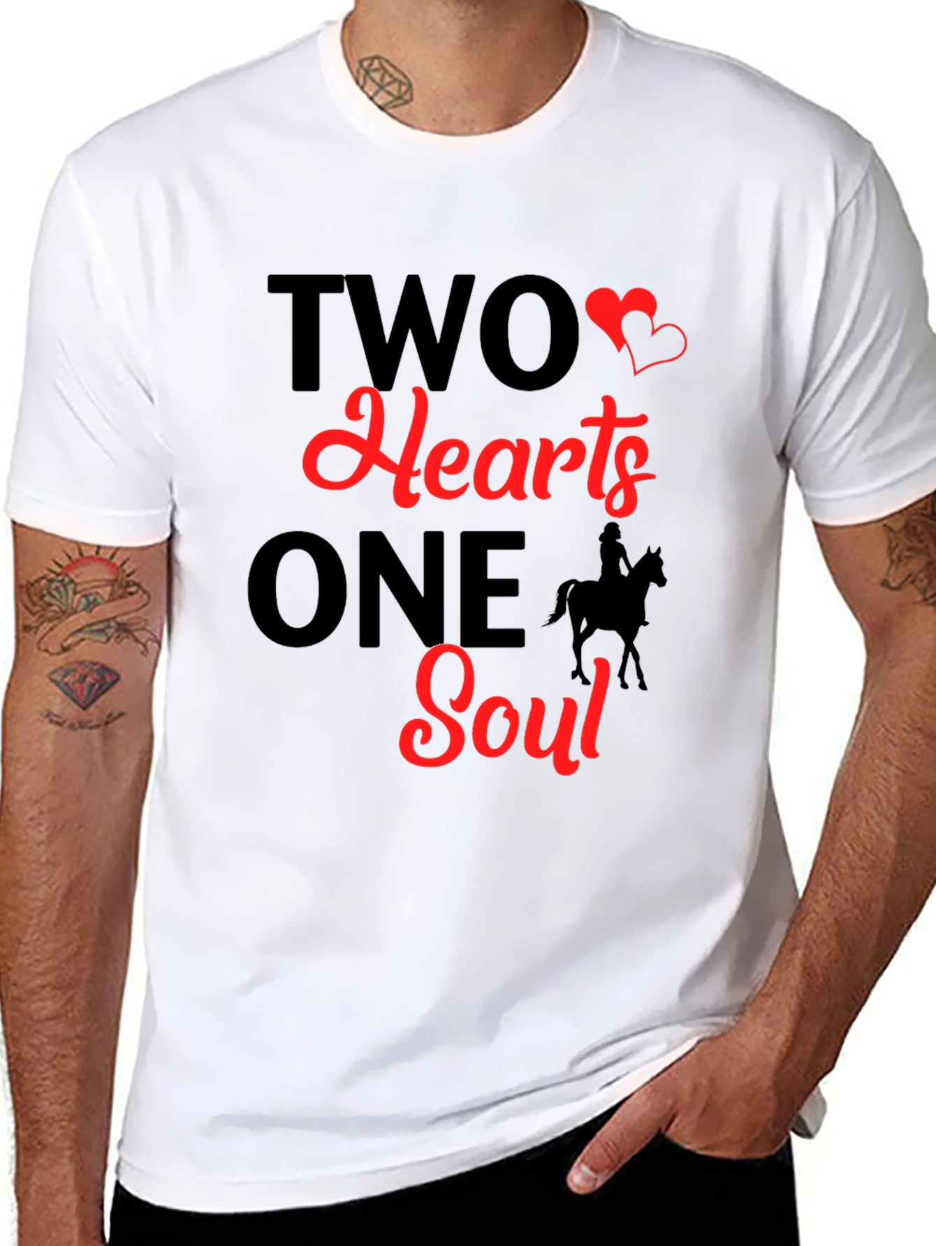 Two Hearts One Soul Graphic T-Shirt