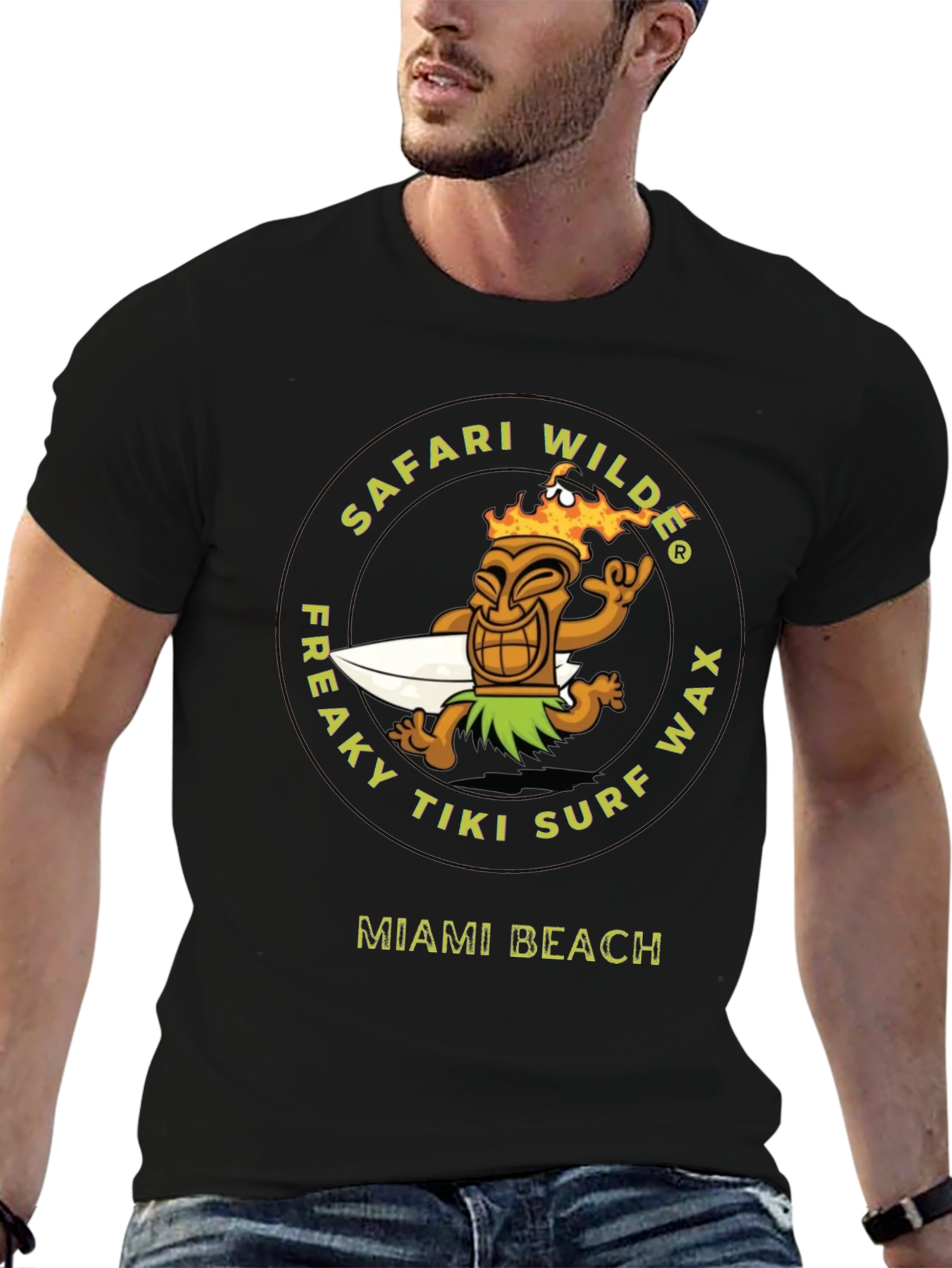 Safari Wilde Tiki Surf Wax Graphic Tee