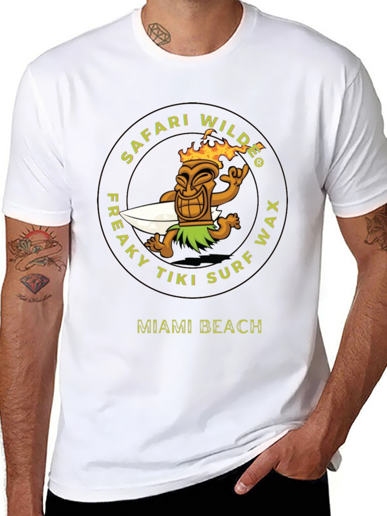 Safari Wilde Tiki Surf Wax Graphic Tee