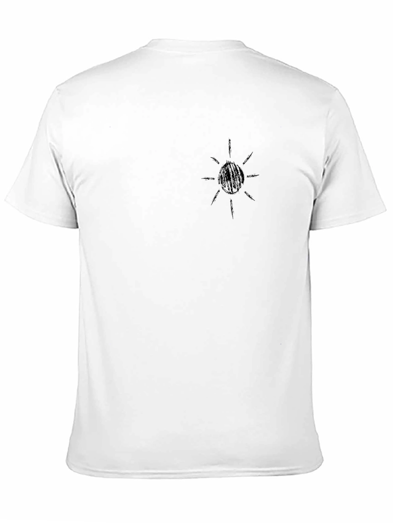 Mens Black Graphic Tee - Sun Design
