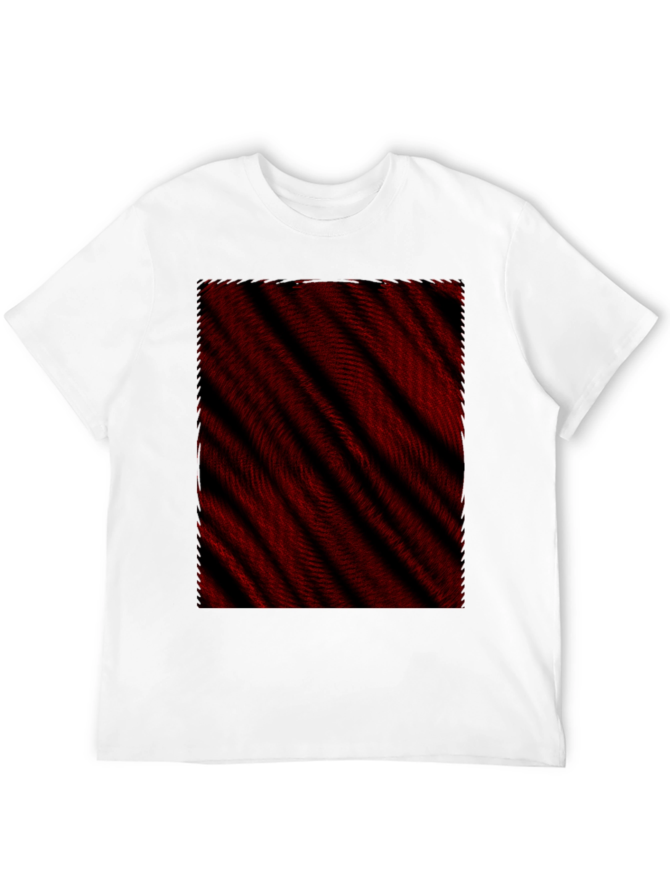 Abstract Red & Black Striped Tee