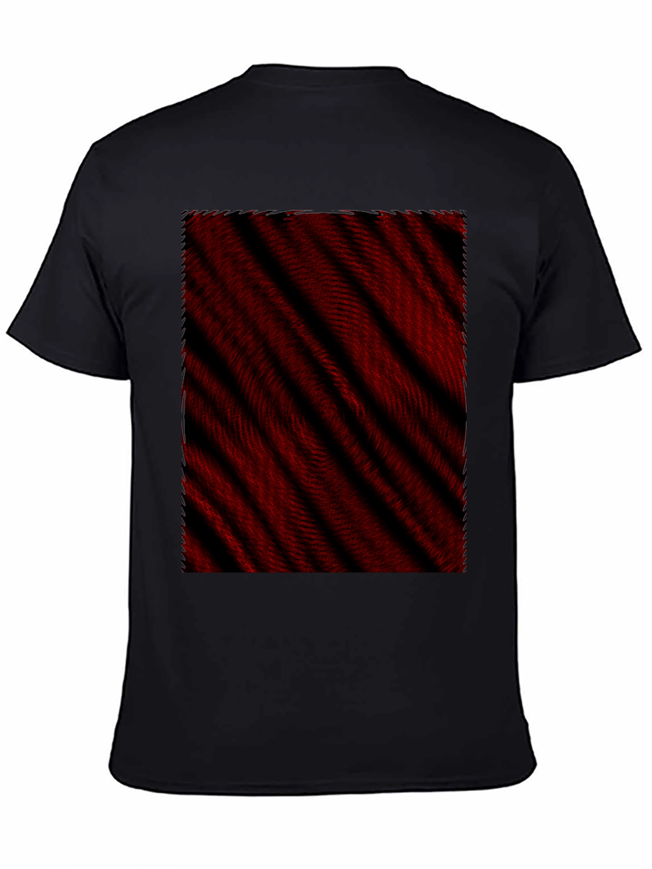 Abstract Red & Black Striped Tee
