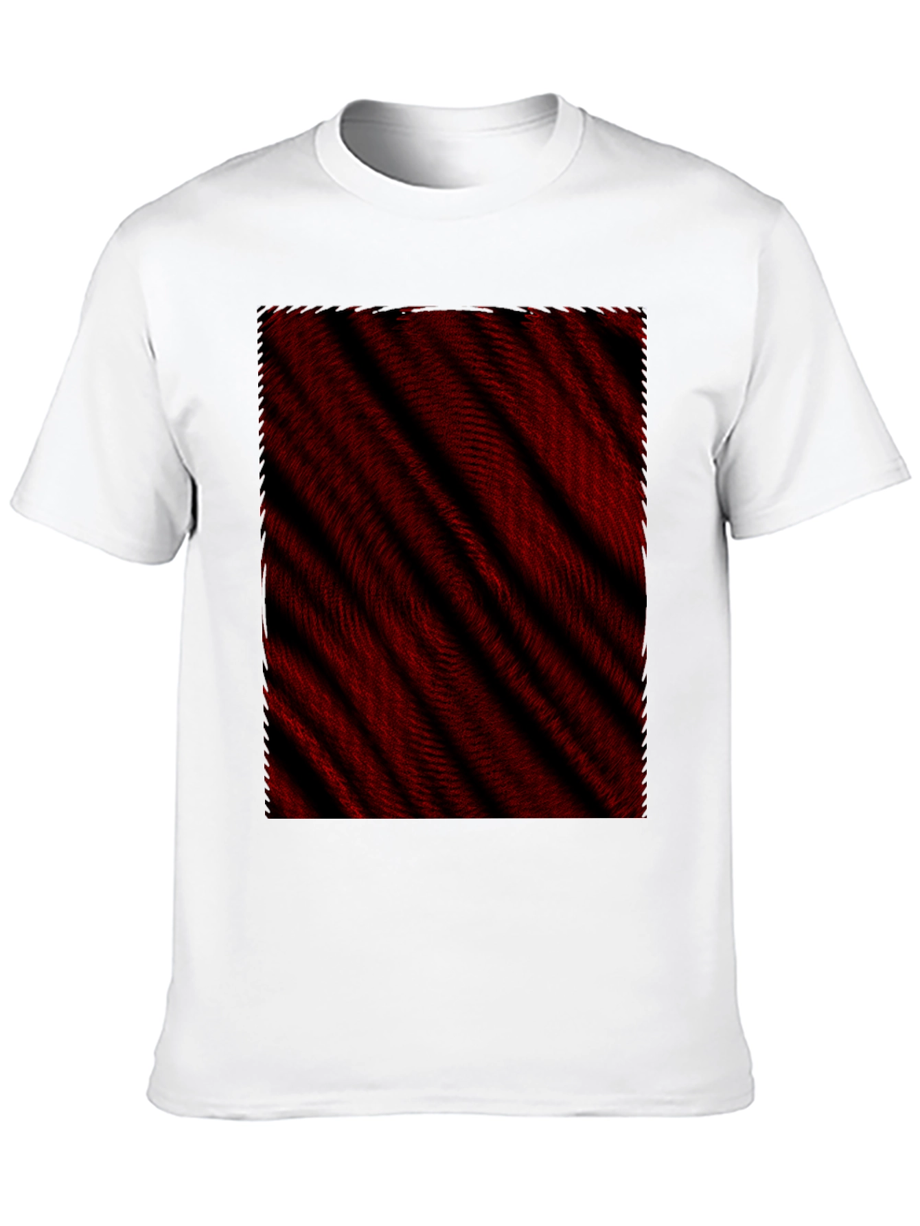 Abstract Red & Black Striped Tee