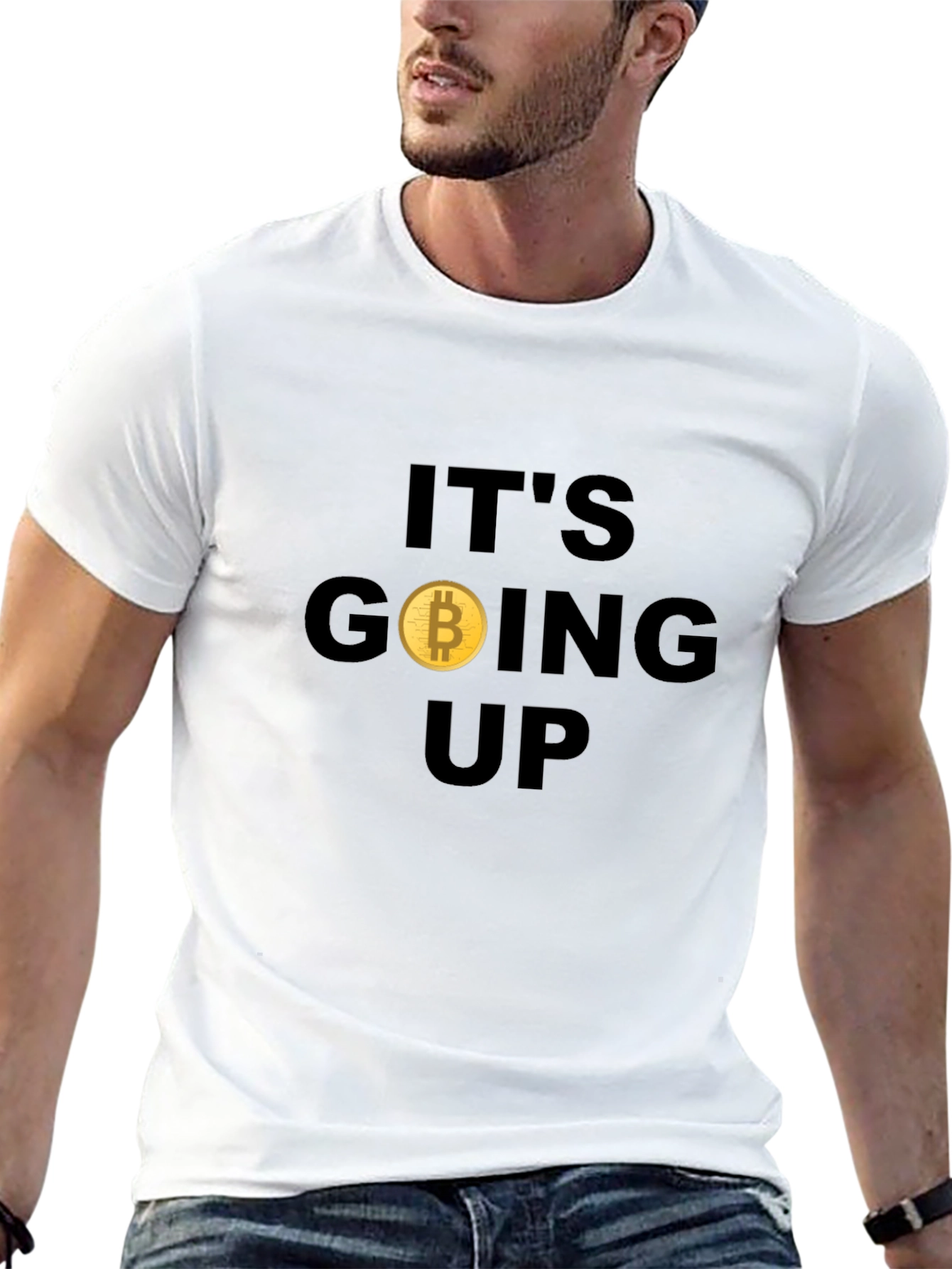 Bitcoin Going Up Graphic T-Shirt - Crypto HODL Tee