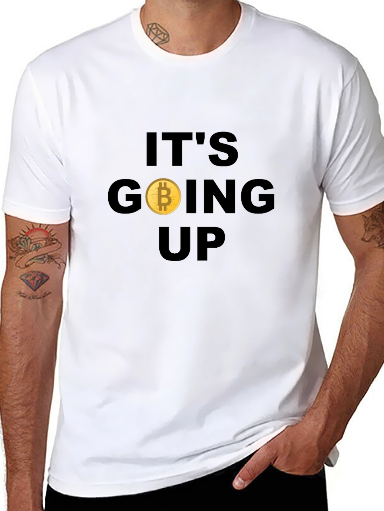 Bitcoin Going Up Graphic T-Shirt - Crypto HODL Tee