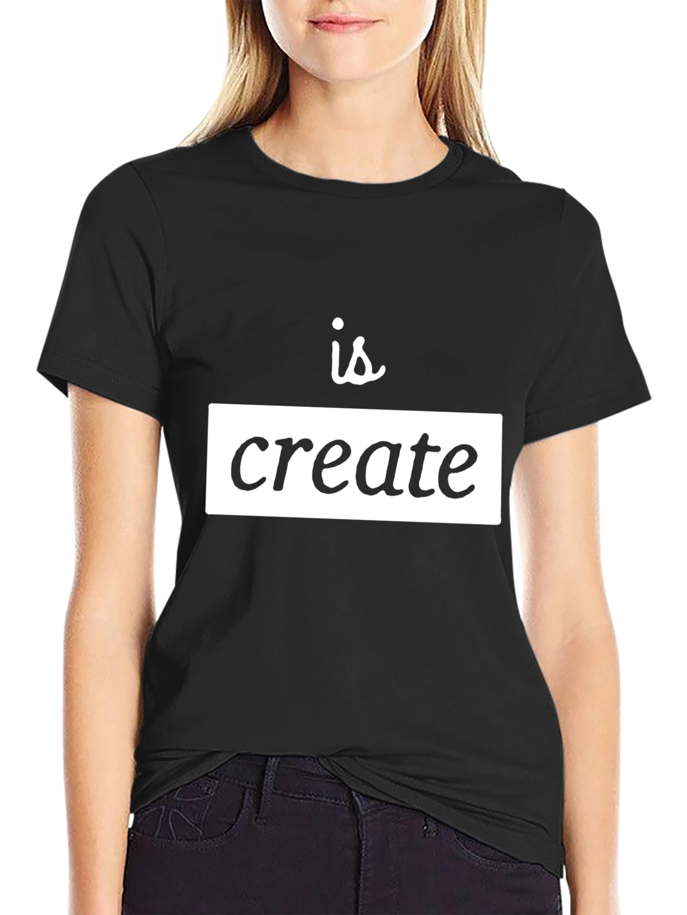 Is Create Graphic Tee - Black Short Sleeve