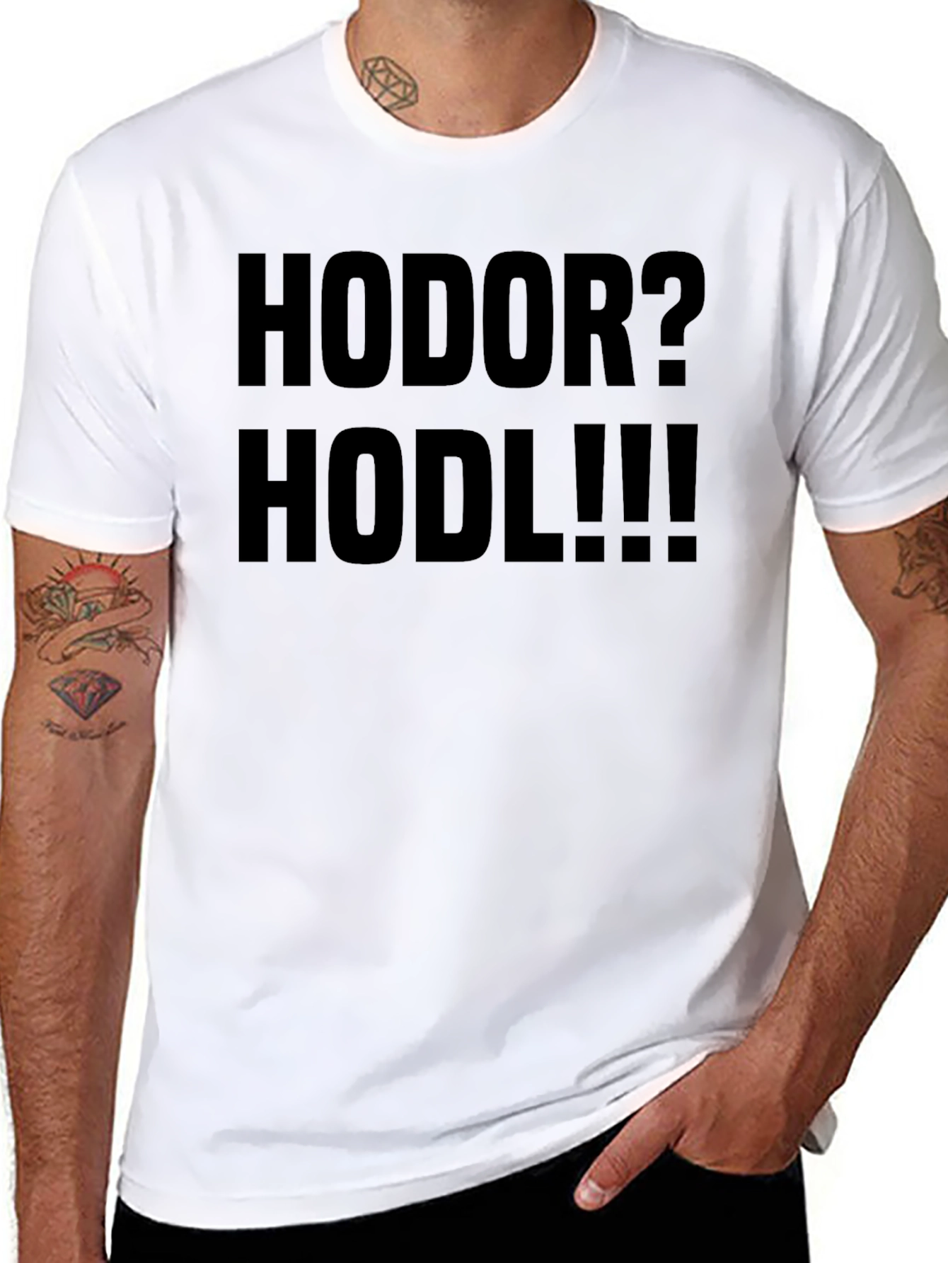 HODOR? HODL!!! Black Graphic Tee