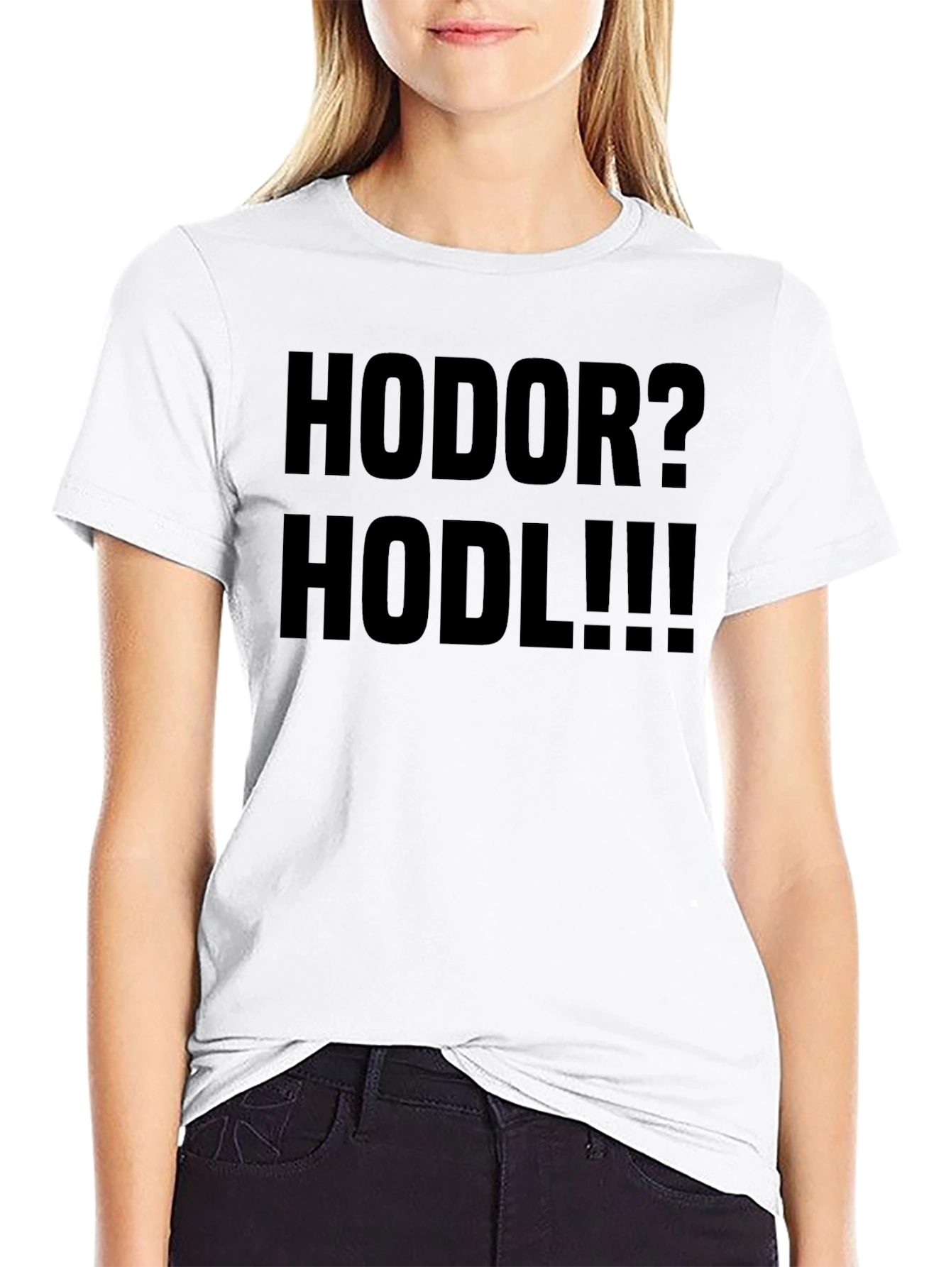 HODOR? HODL!!! Black Graphic Tee
