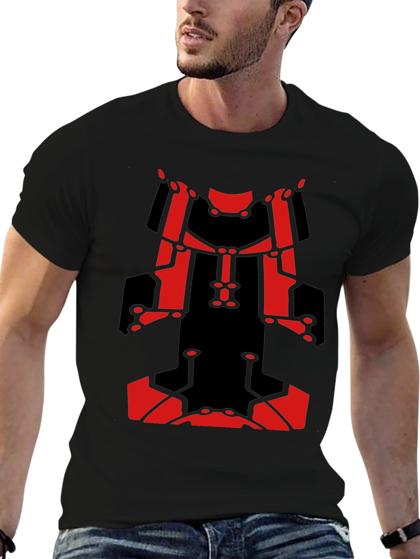 Bold Graphic Tee - Red & Black