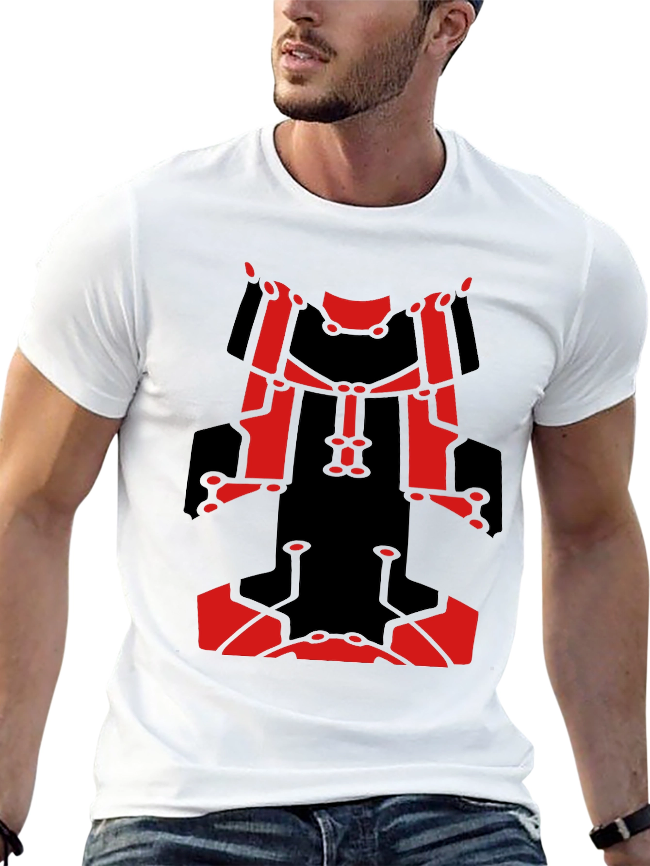 Bold Graphic Tee - Red & Black