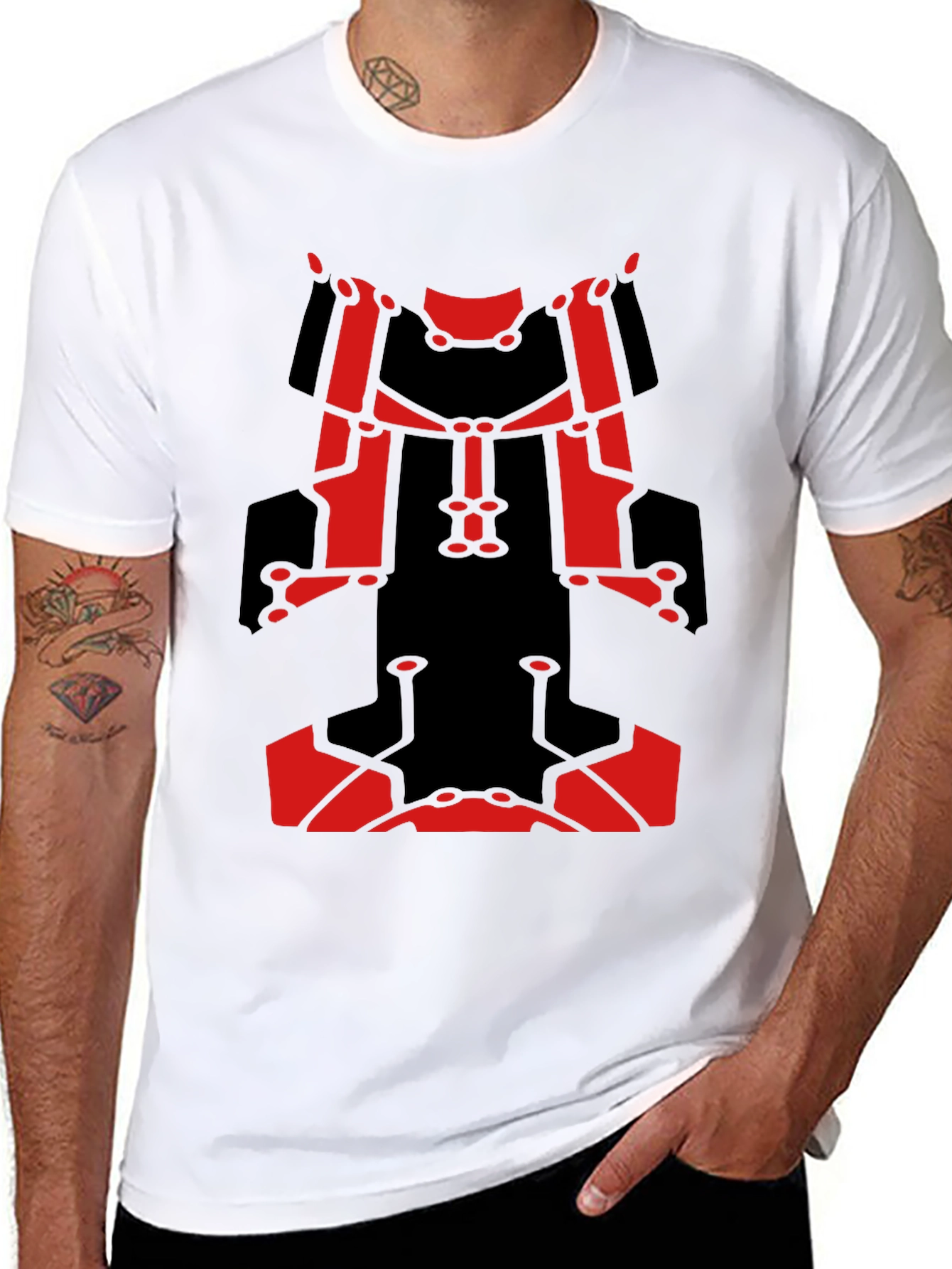 Bold Graphic Tee - Red & Black