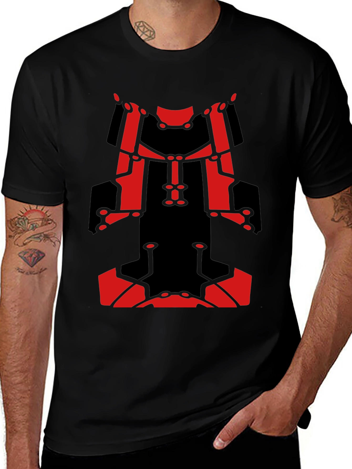 Bold Graphic Tee - Red & Black