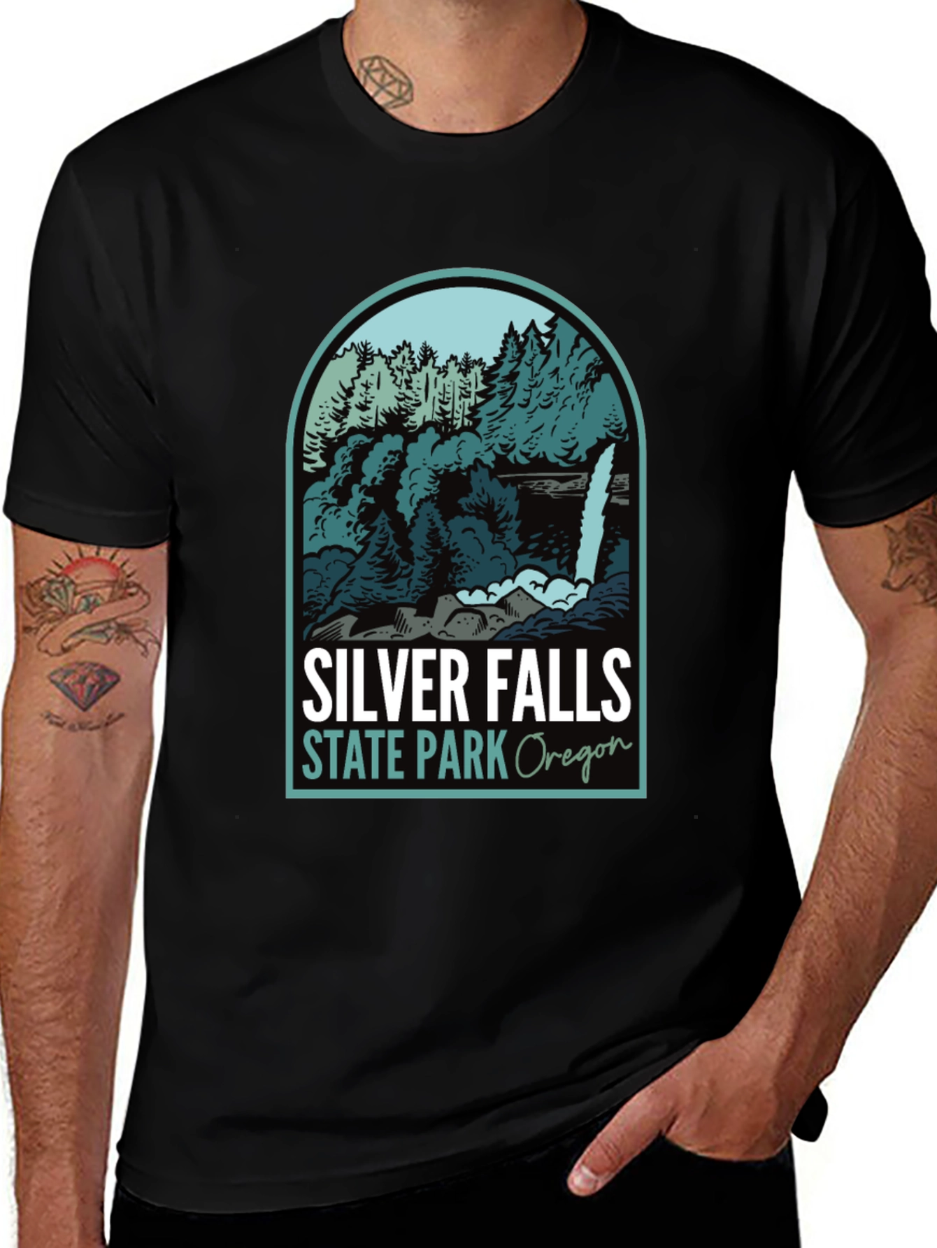 Silver Falls State Park Oregon Graphic Tee