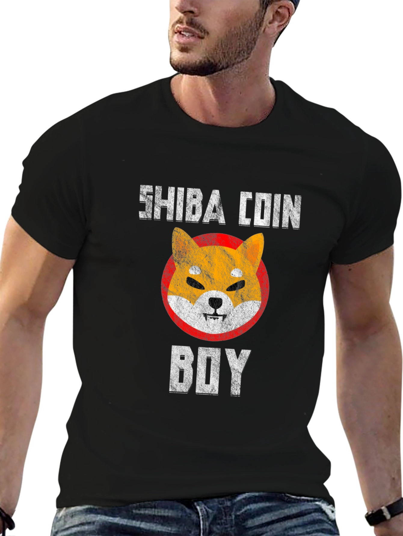Shiba Coin Boy Graphic Tee - Crypto T-Shirt