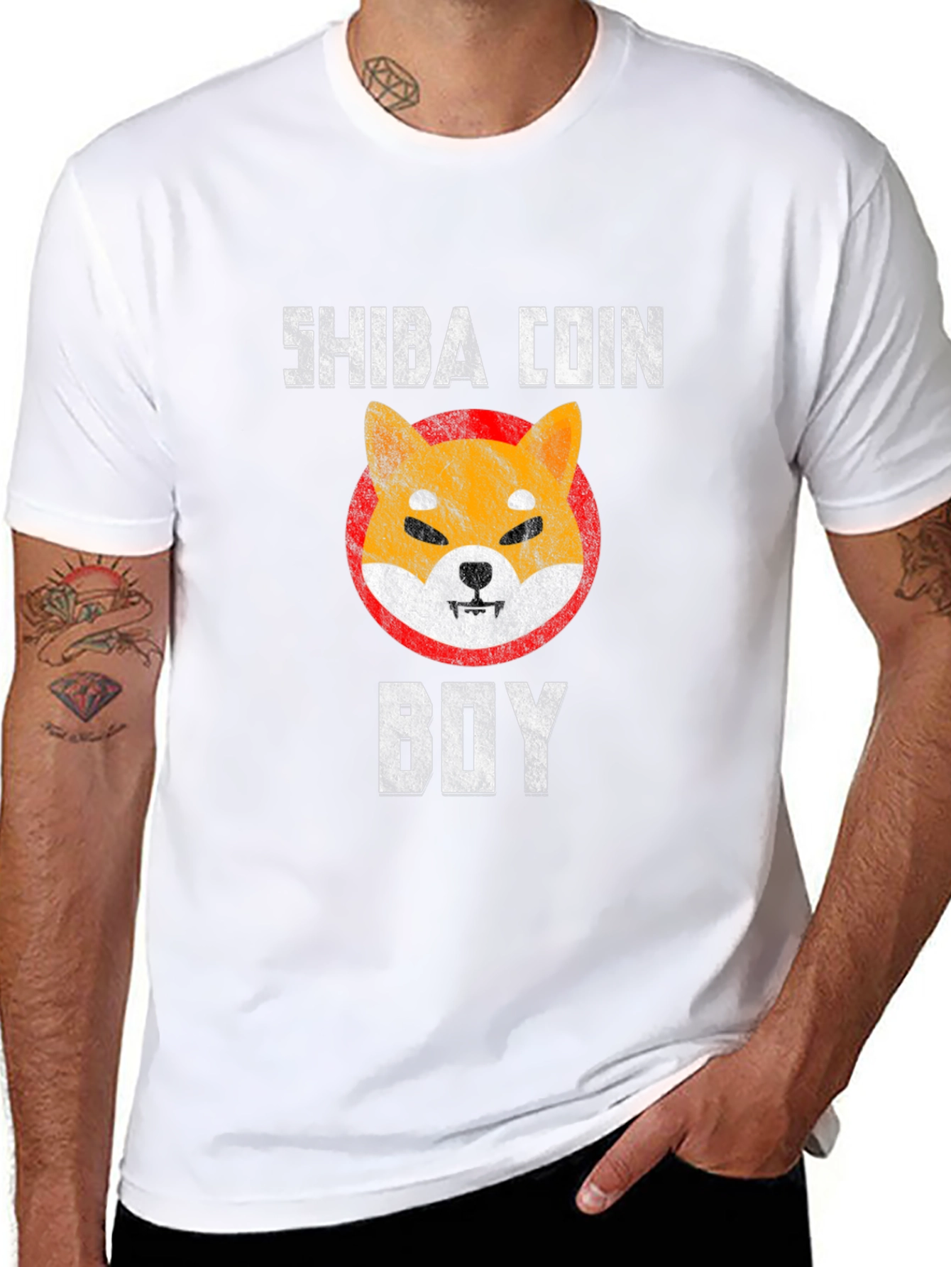 Shiba Coin Boy Graphic Tee - Crypto T-Shirt