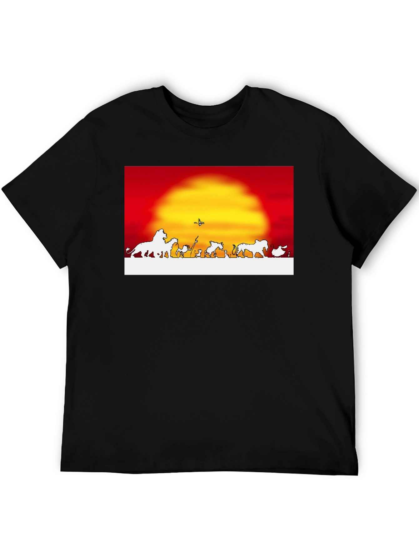 Lion King T-Shirt Red Sunset Graphic Tee