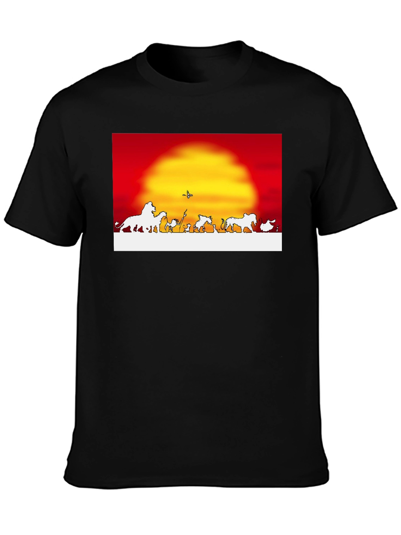 Lion King T-Shirt Red Sunset Graphic Tee