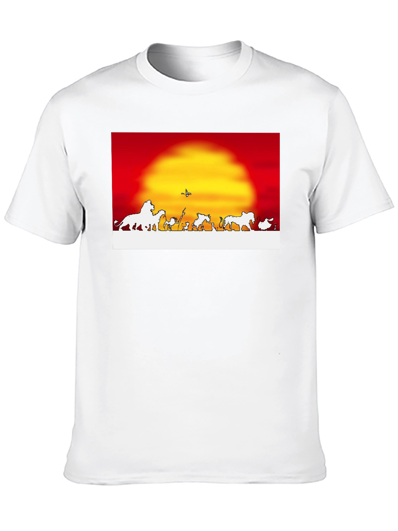 Lion King T-Shirt Red Sunset Graphic Tee