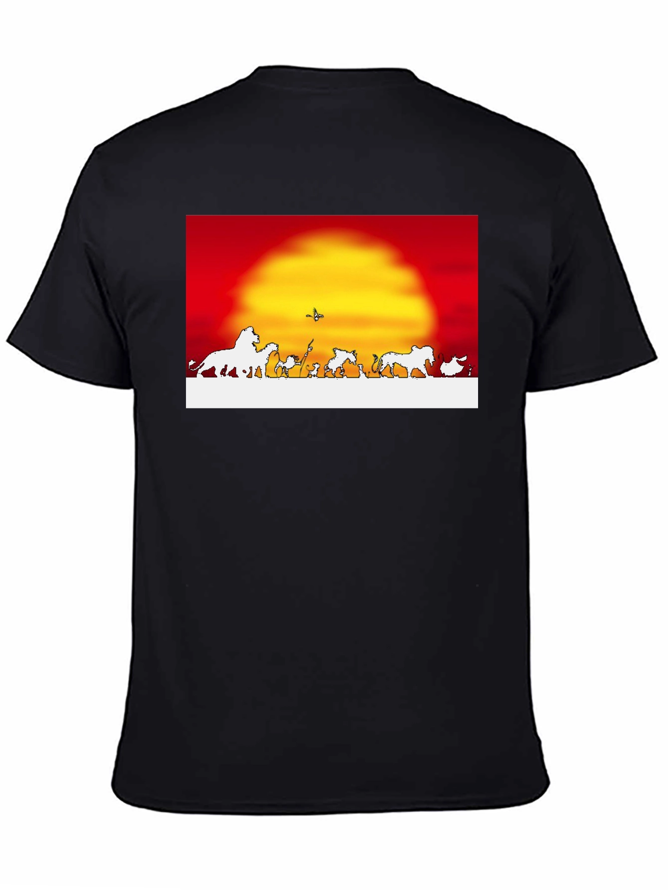 Lion King T-Shirt Red Sunset Graphic Tee