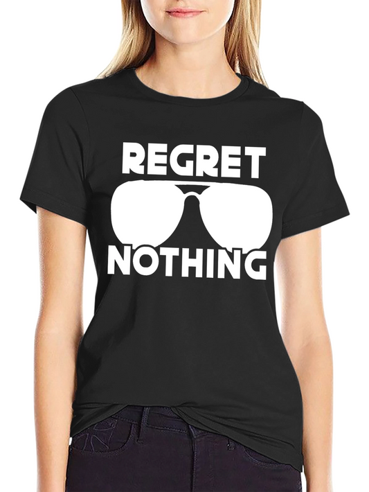 Regret Nothing Graphic T-Shirt - Black