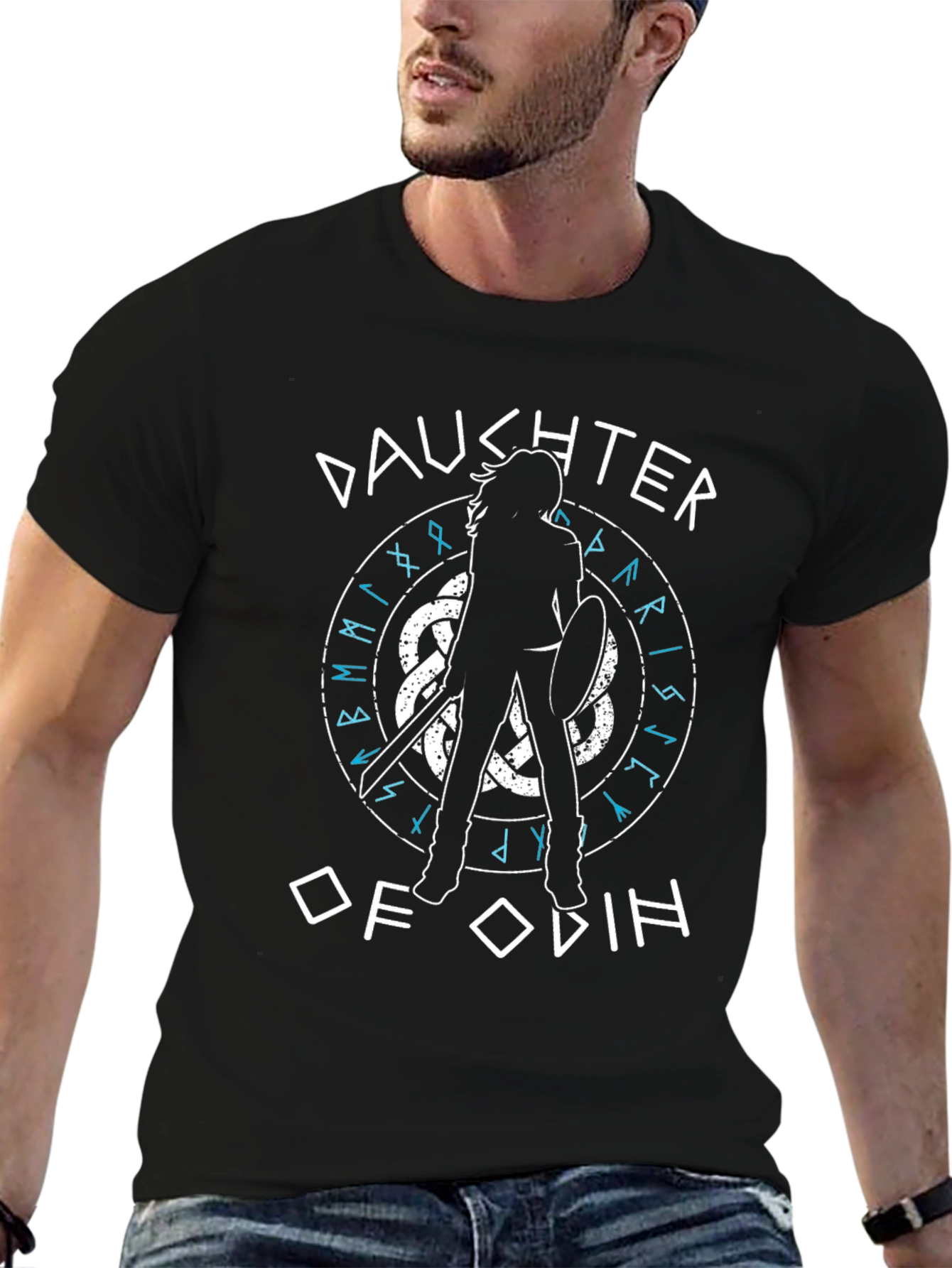Daughter of Odin Viking Warrior T-Shirt - Black