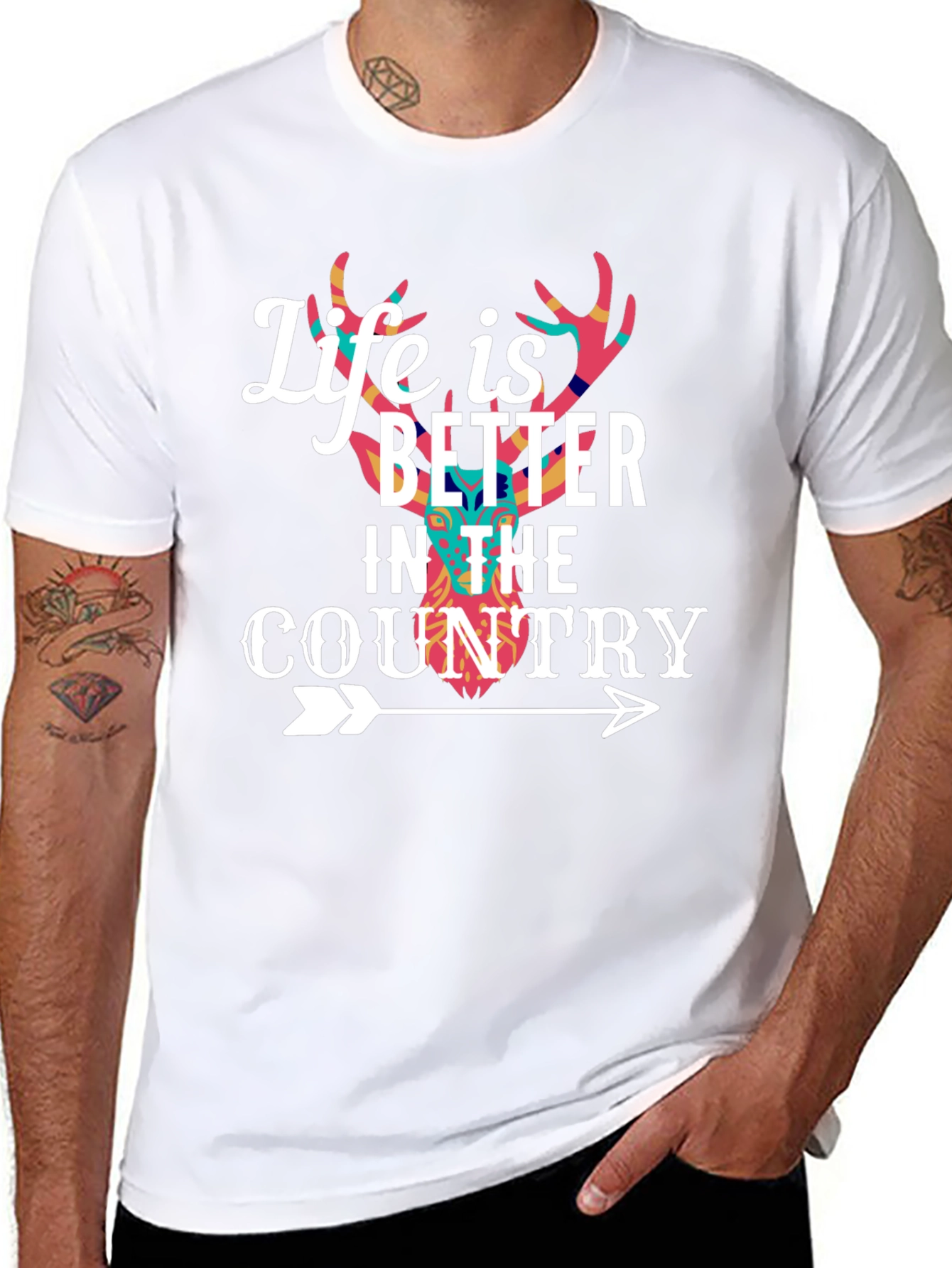 Life is Better in the Country Deer Tee
