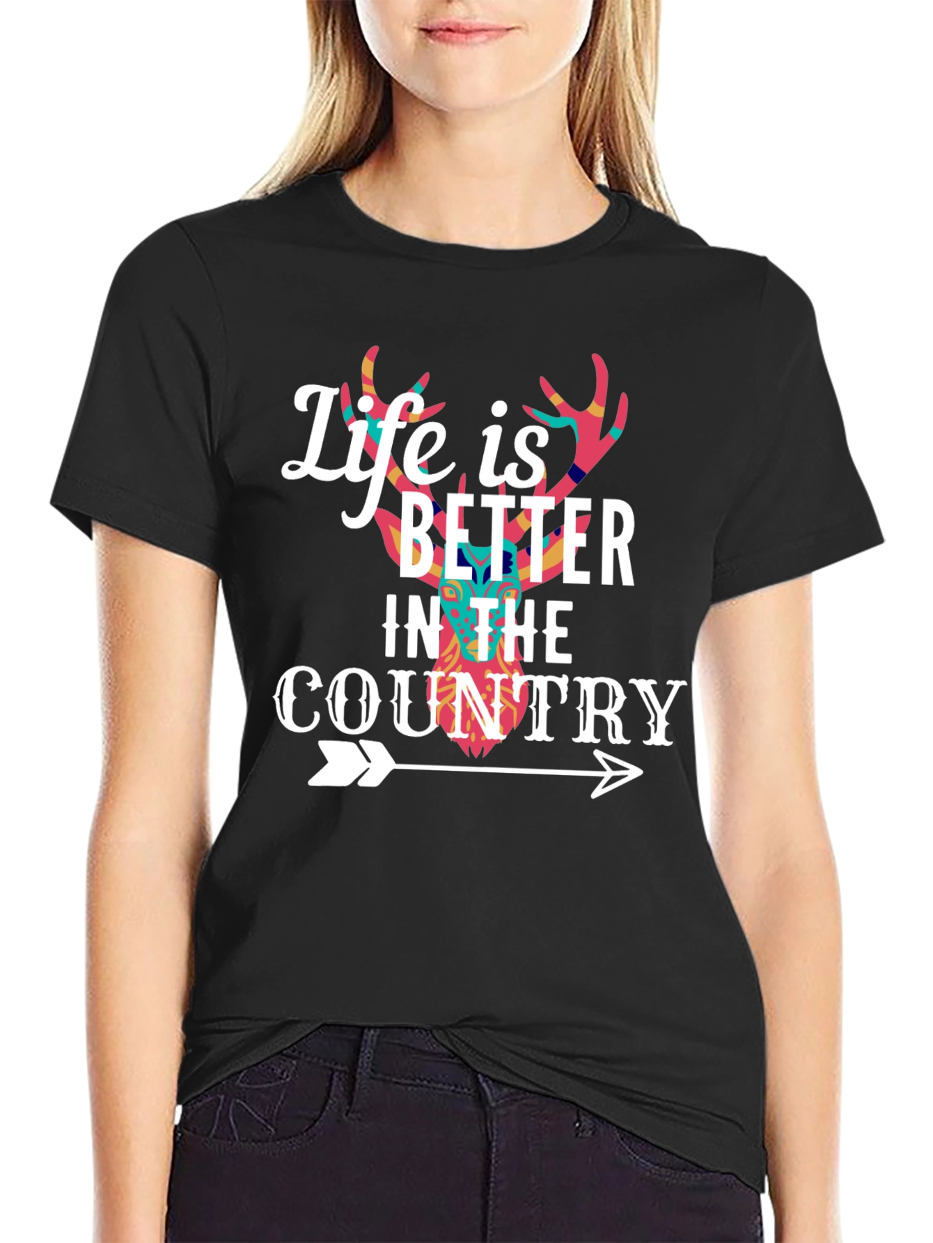Life is Better in the Country Deer Tee