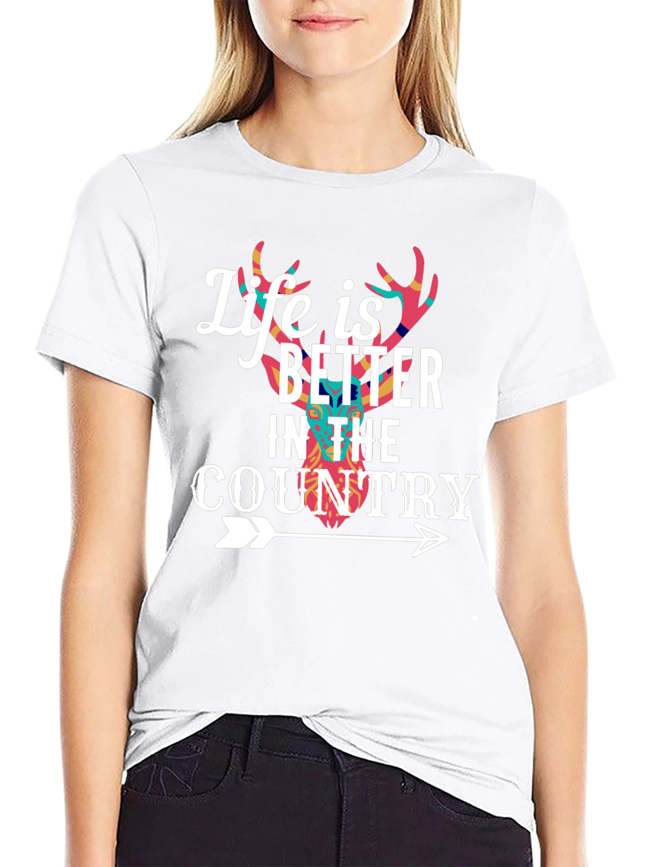 Life is Better in the Country Deer Tee